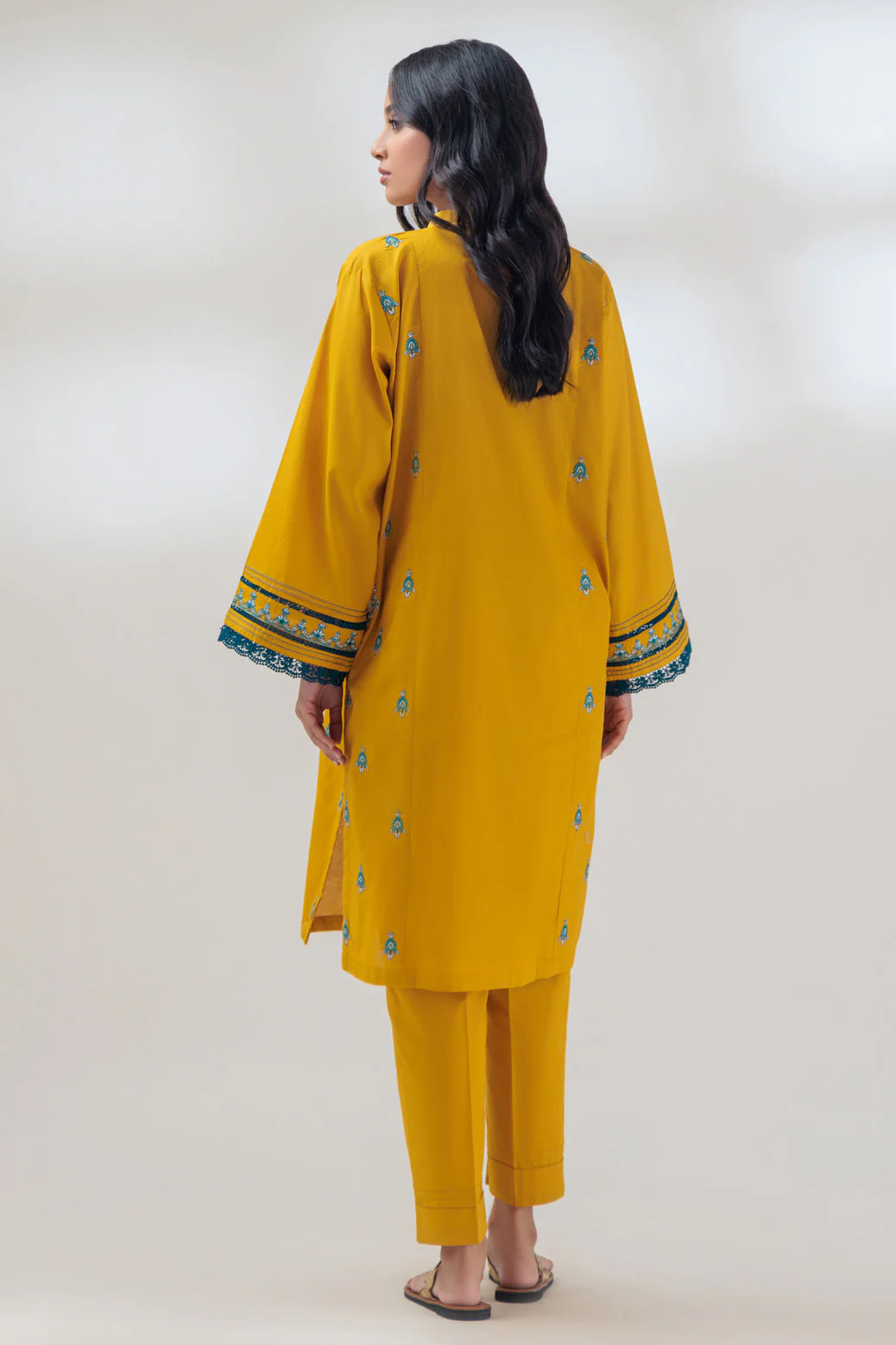 MUSTARD-CAMBRIC-2 PIECE (SRLS232P64) - Image 5