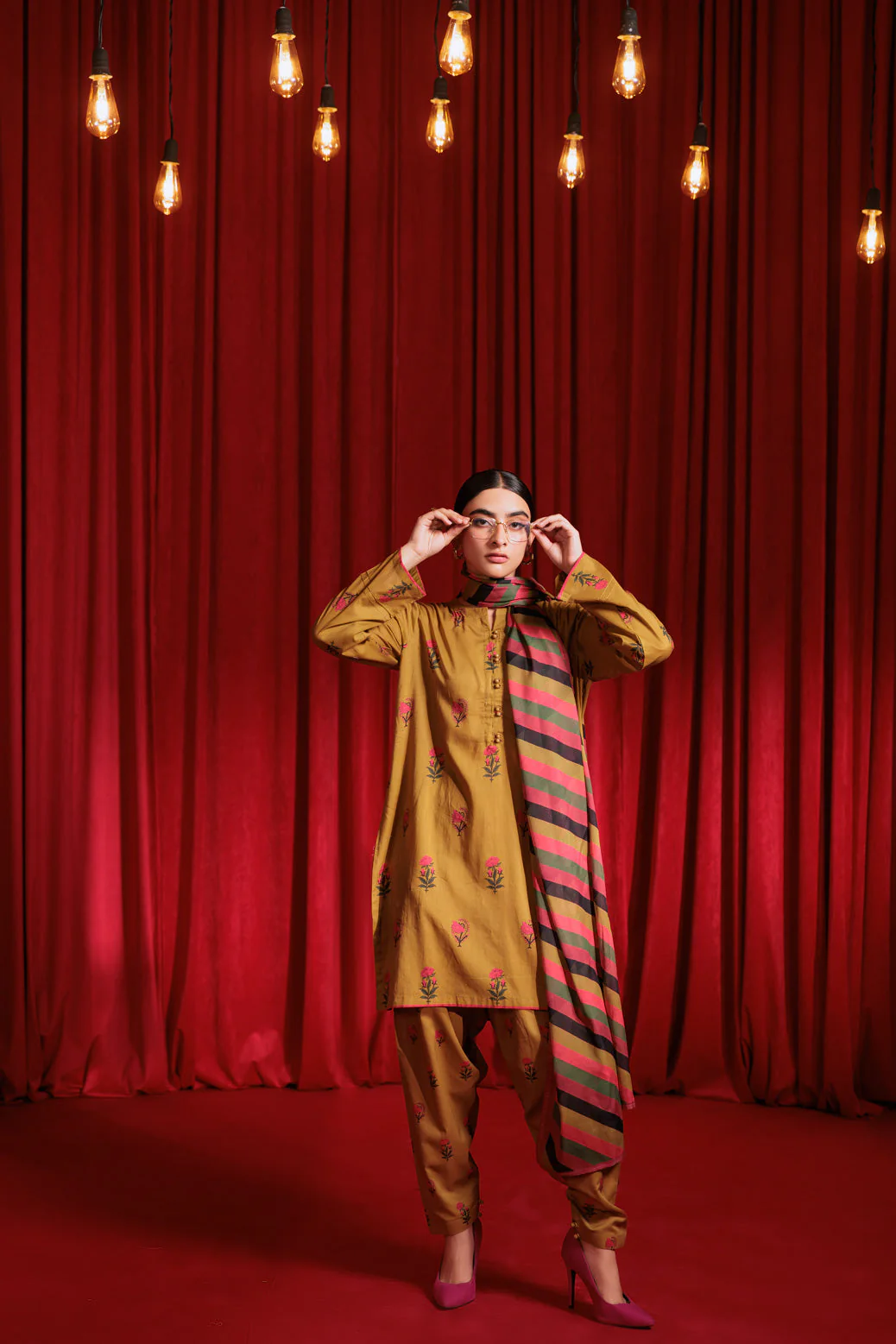MUSTARD-CAMBRIC-3 PIECE (PWS2243P10) - Image 3