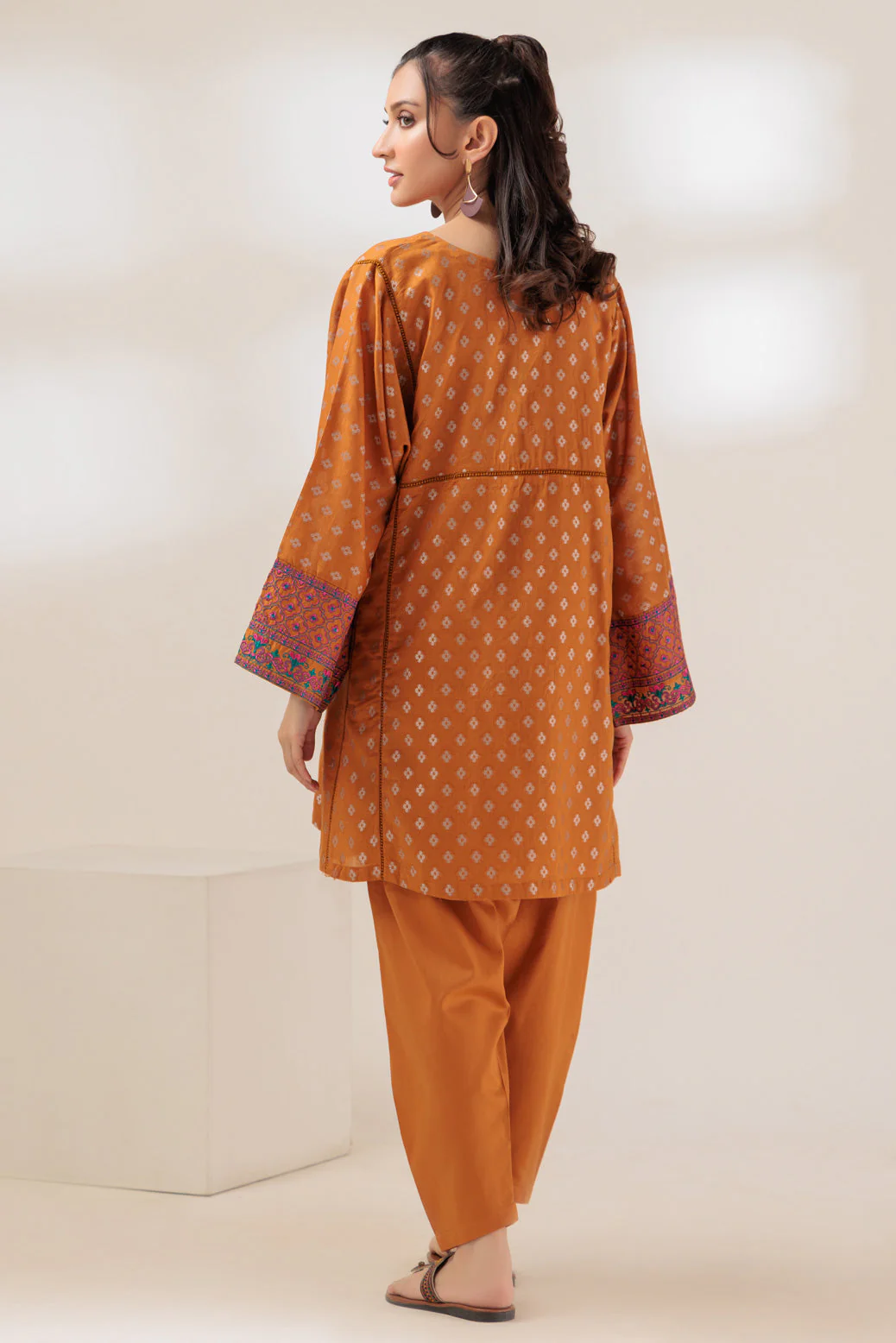 MUSTARD-JACQUARD-2 PIECE (SRLS232P41) - Image 3