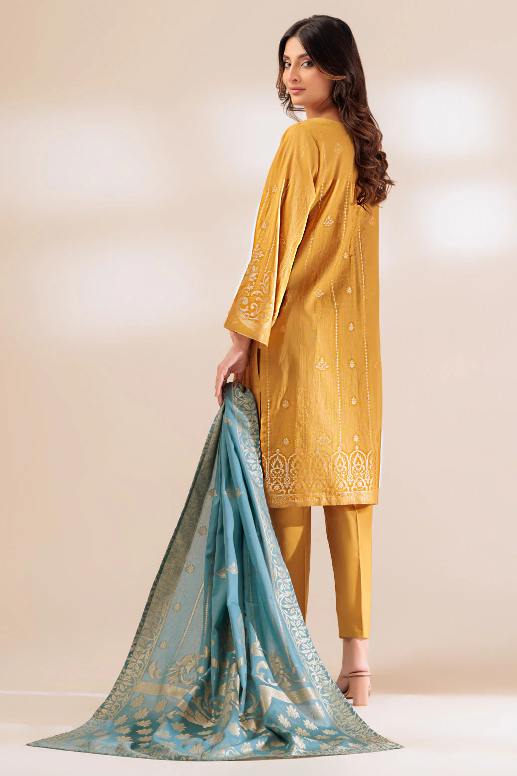 MUSTARD-JACQUARD-3 PIECE (PWJ3233P08) - Image 5