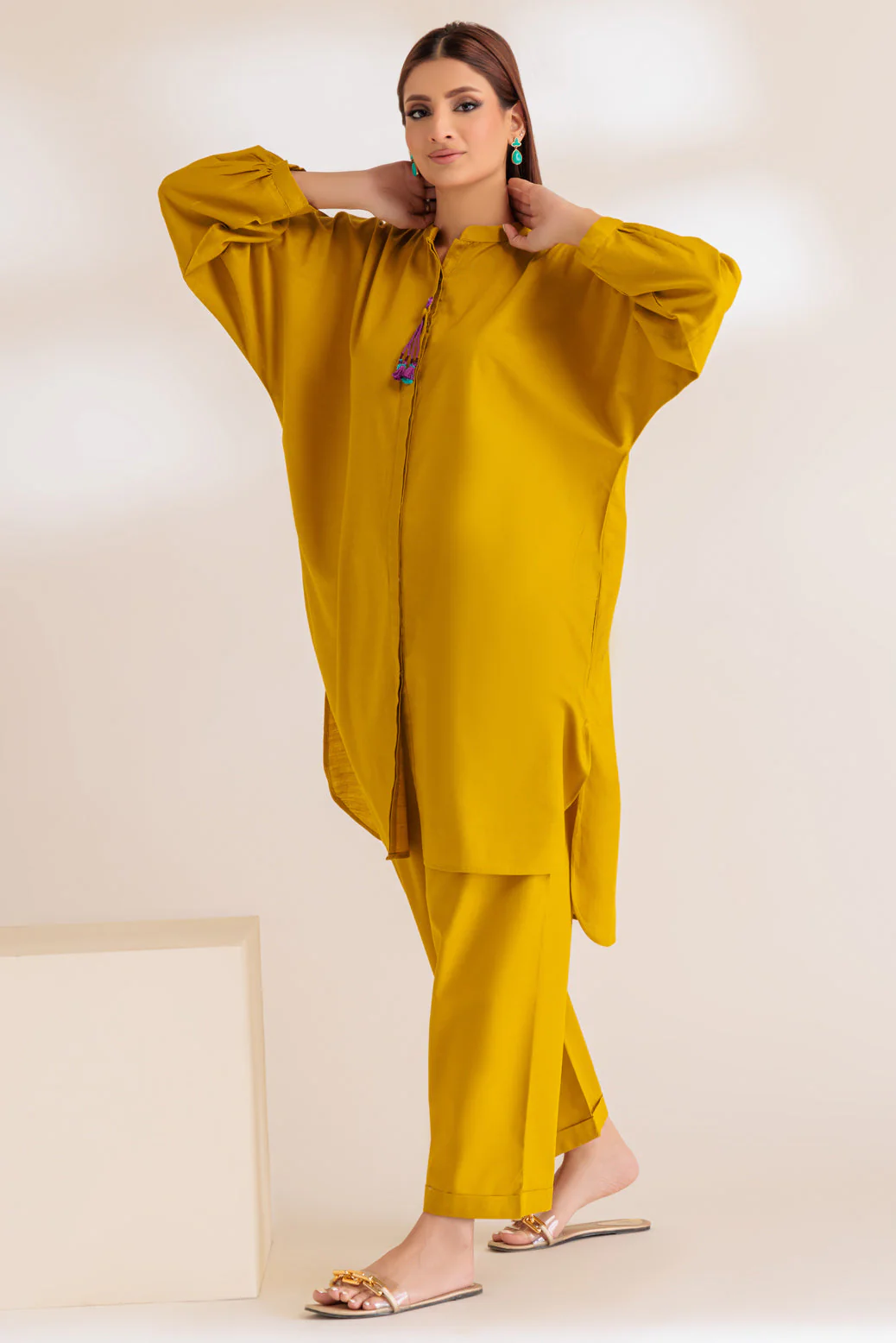MUSTARD-KHADDAR-2 PIECE (WS6232P62) - Image 3