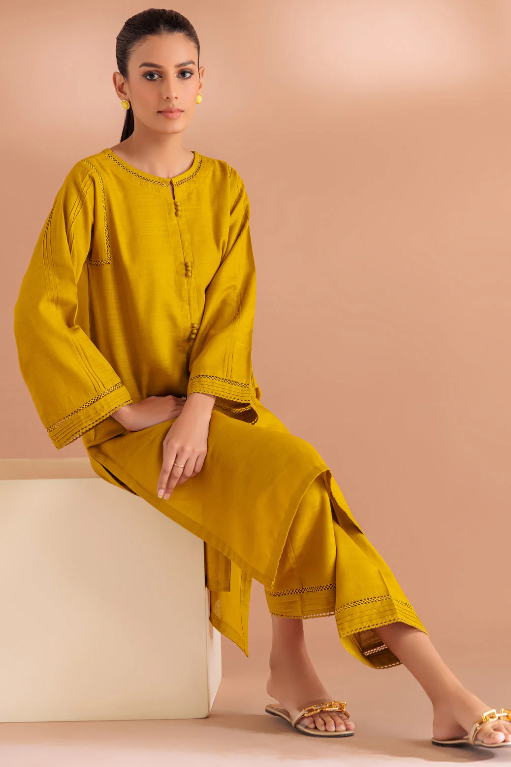 MUSTARD-KHADDAR-2 PIECE (WS6232P66) - Image 3