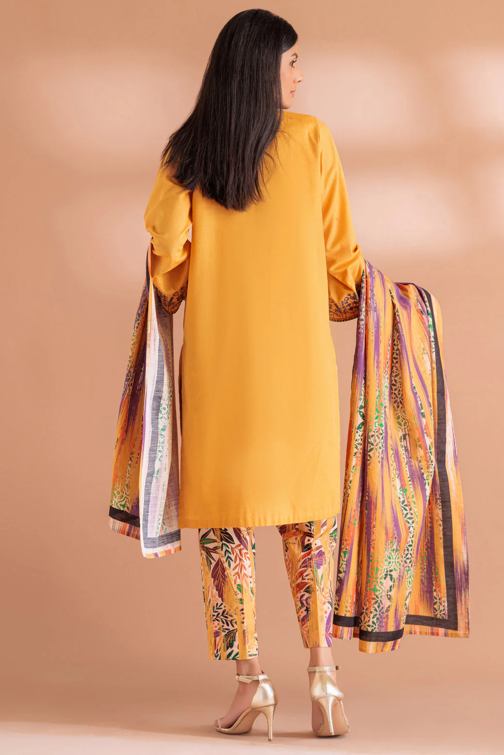 MUSTARD-KHADDAR-3 PIECE (WS1233P10) - Image 4