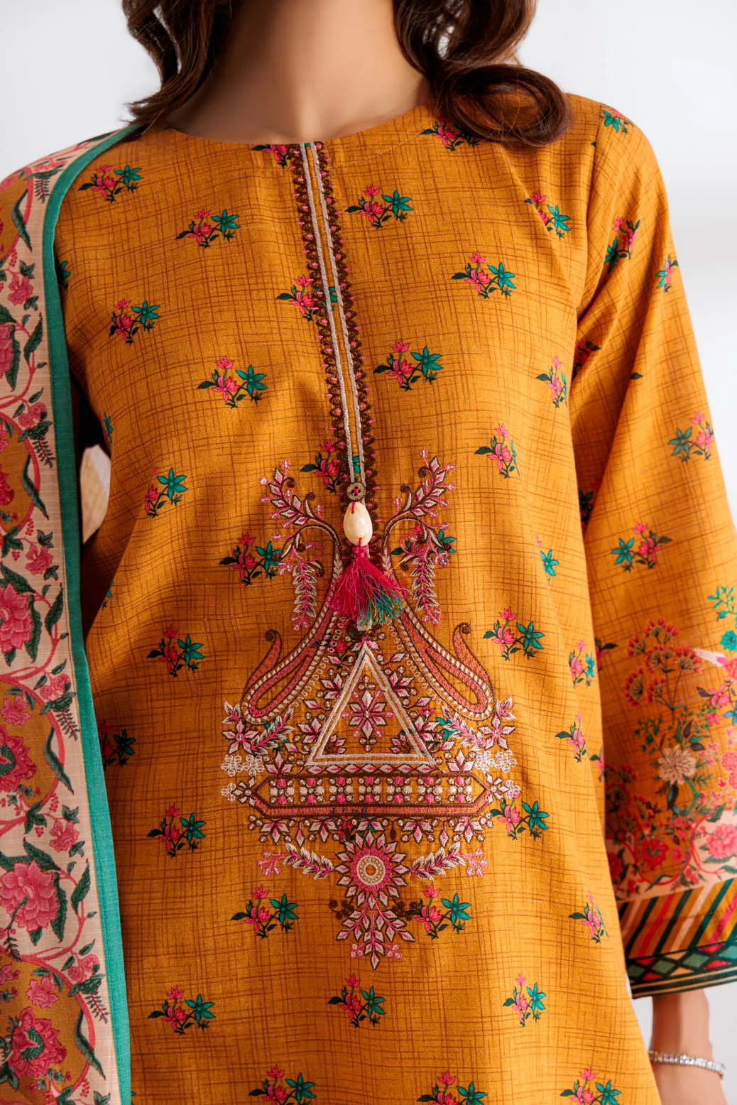 MUSTARD-KHADDAR-3 PIECE (WS6243P10) - Image 2