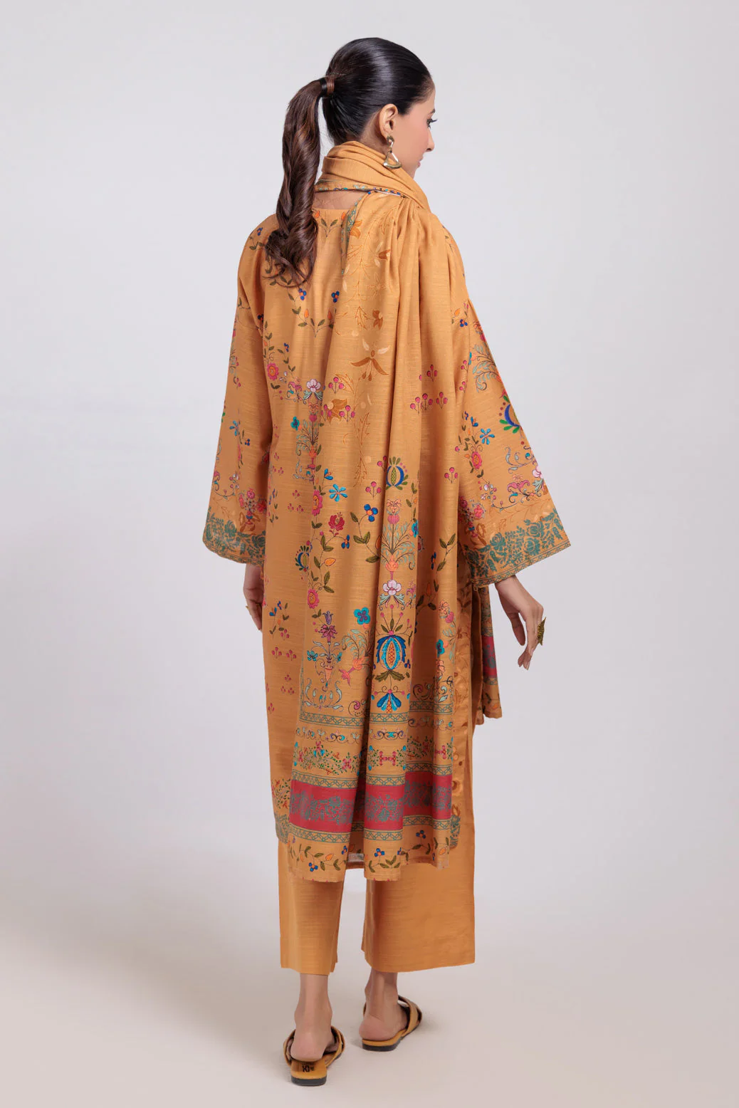 MUSTARD-KHADDAR-3 PIECE (WS6243P51) - Image 5