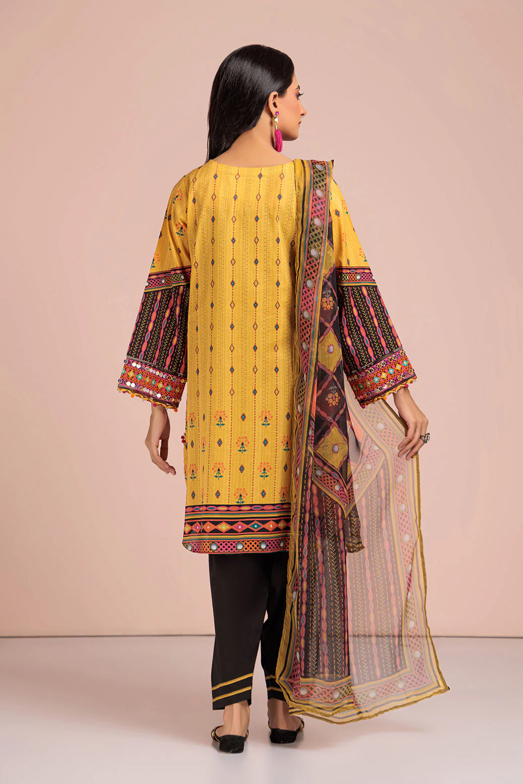 MUSTARD-LAWN-3 PIECE (SAS233P70) - Image 5