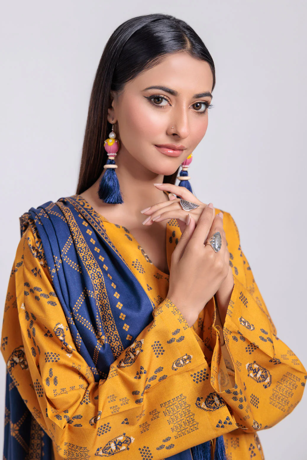 MUSTARD-VISCOSE-3 PIECE (WS6243P73) - Image 2