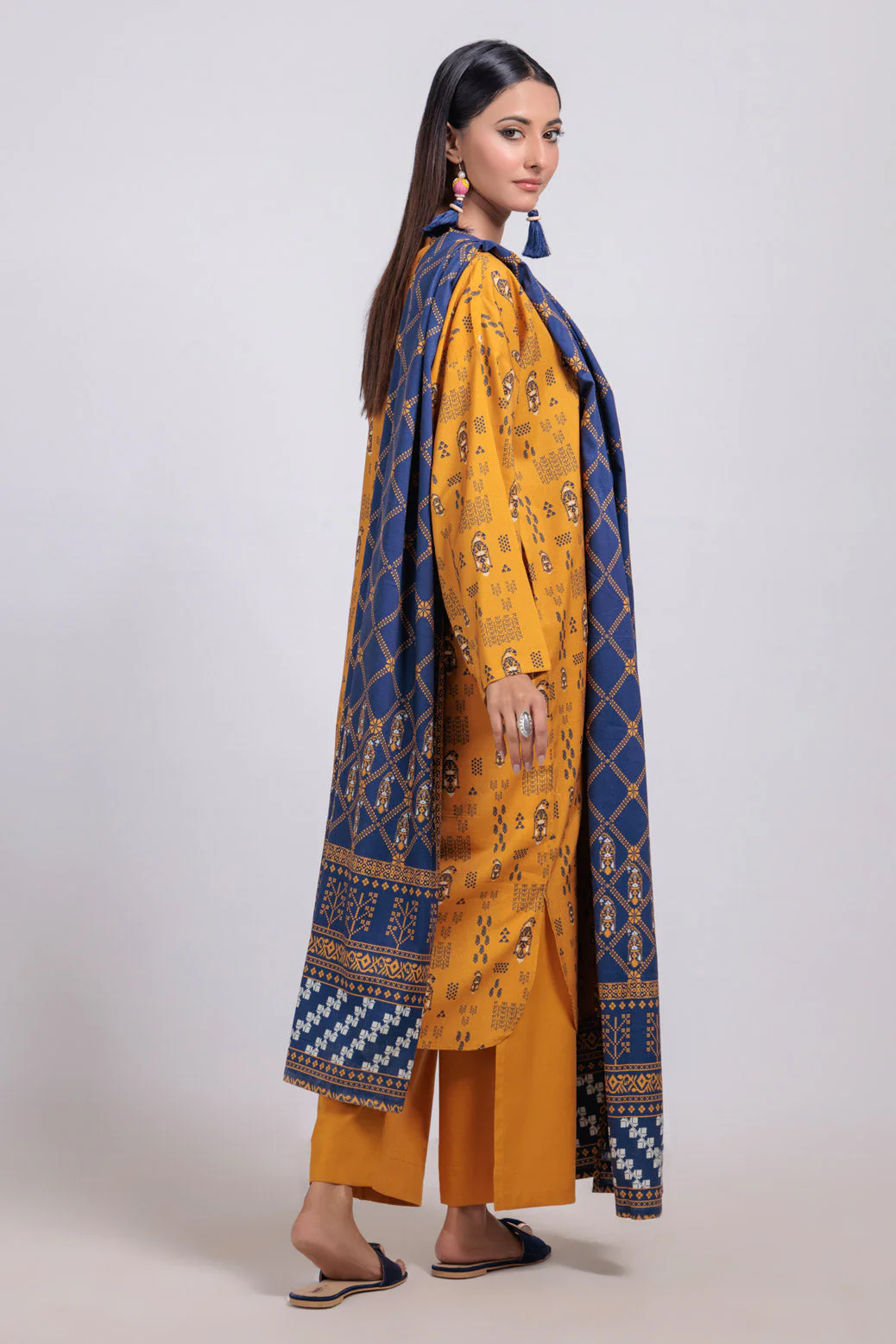 MUSTARD-VISCOSE-3 PIECE (WS6243P73) - Image 5