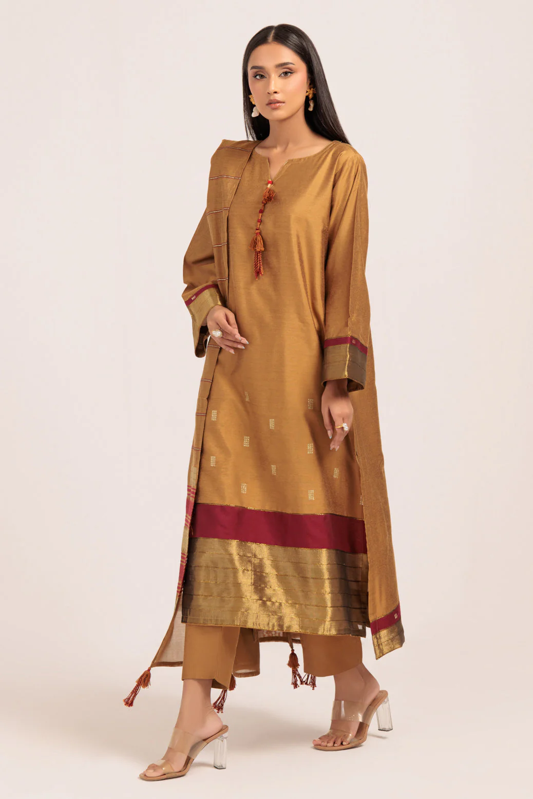 MUSTARD-YARN DYED-3 PIECE (WS5243P11) - Image 2