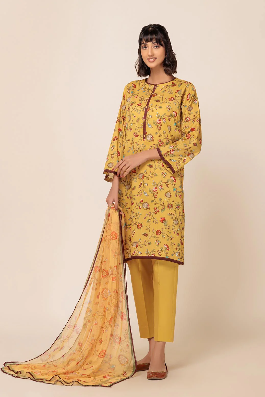 MUSTARD CHINTZ - 2 PC (2S24P2P004) - Image 3