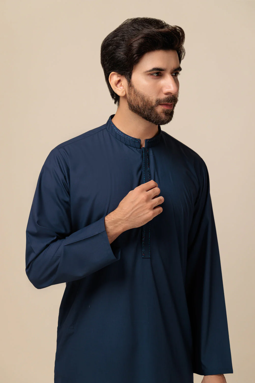 N-BLUE-BLENDED-KURTA SHALWAR - (KSRS23-104) - Image 3