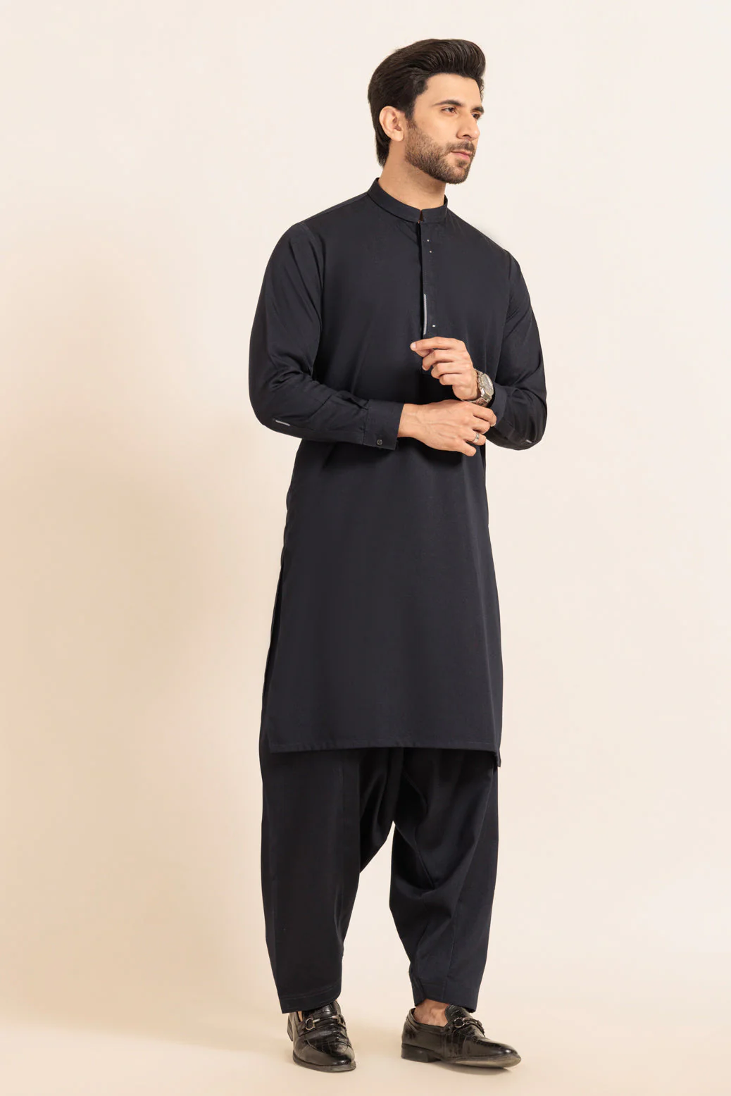 N-BLUE-BLENDED-KURTA SHALWAR - (KSRW24-021) - Image 4
