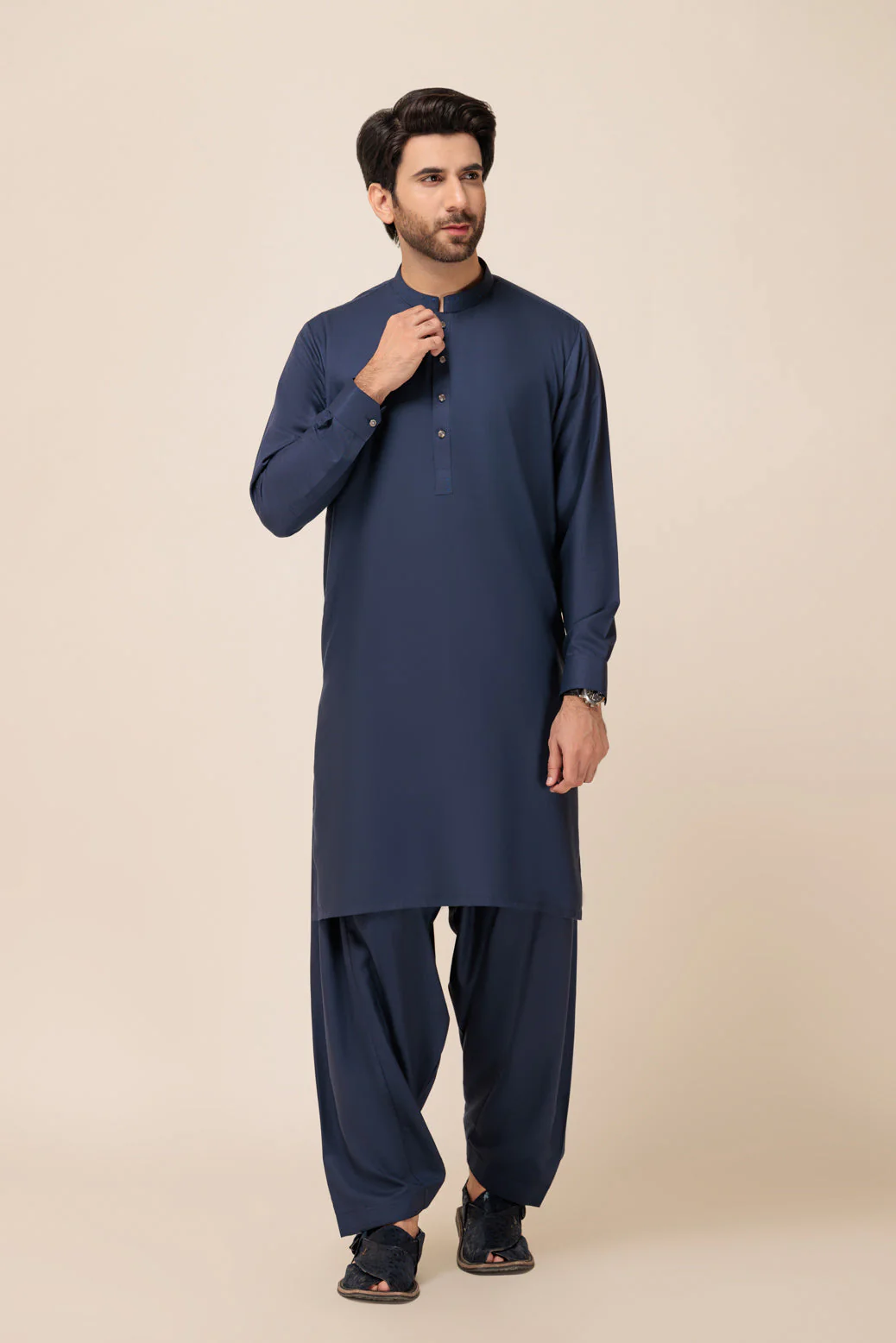N-BLUE-BLENDED-SHALWAR SUIT - (GSBW23-036) - Image 3