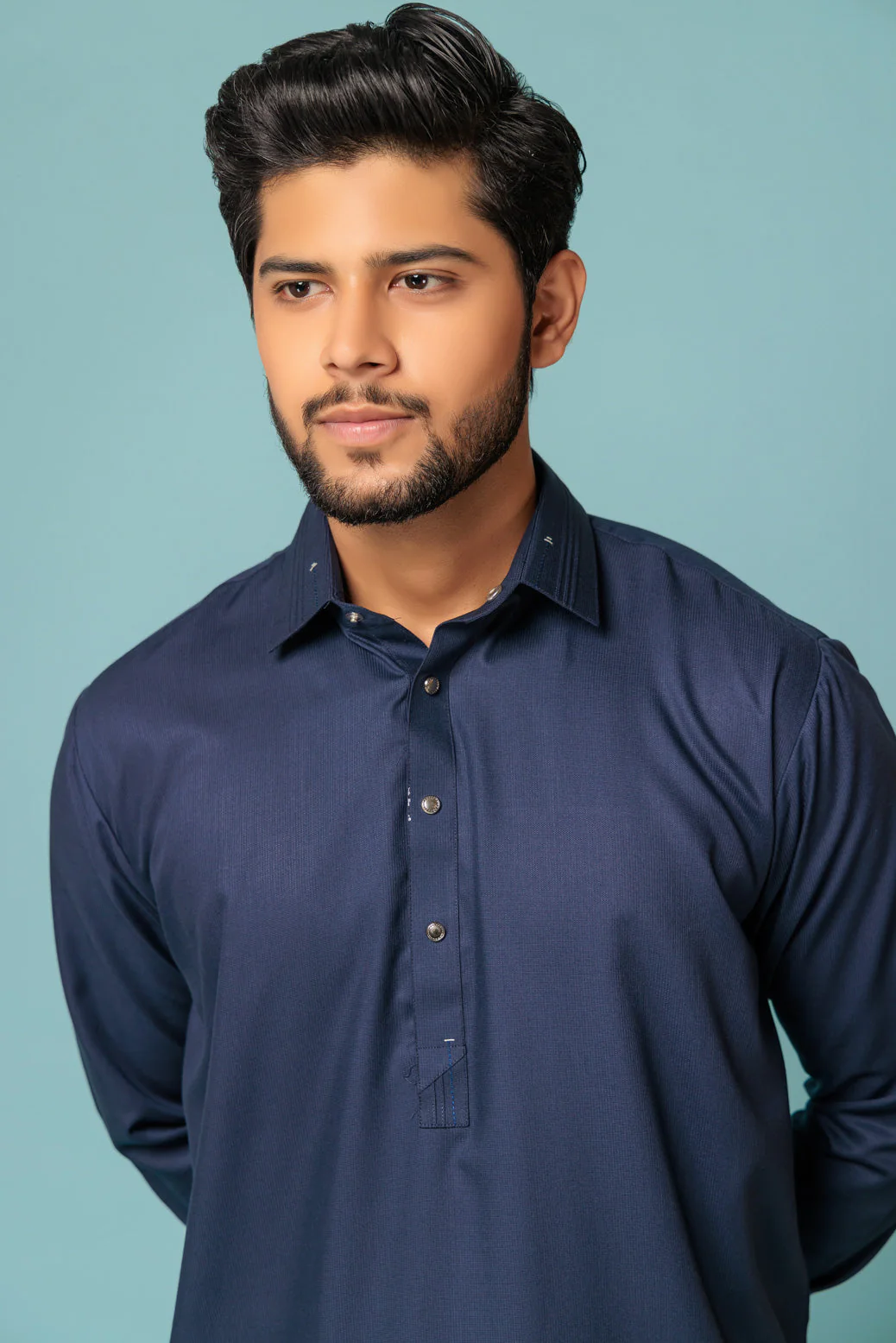 N-BLUE-BLENDED-SHALWAR SUIT - (GSSW23-088) - Image 2