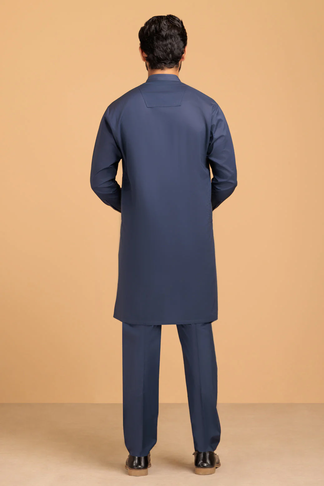 N-BLUE-COTTON-KURTA PAJAMA TROUSER- (KSS23-014) - Image 4
