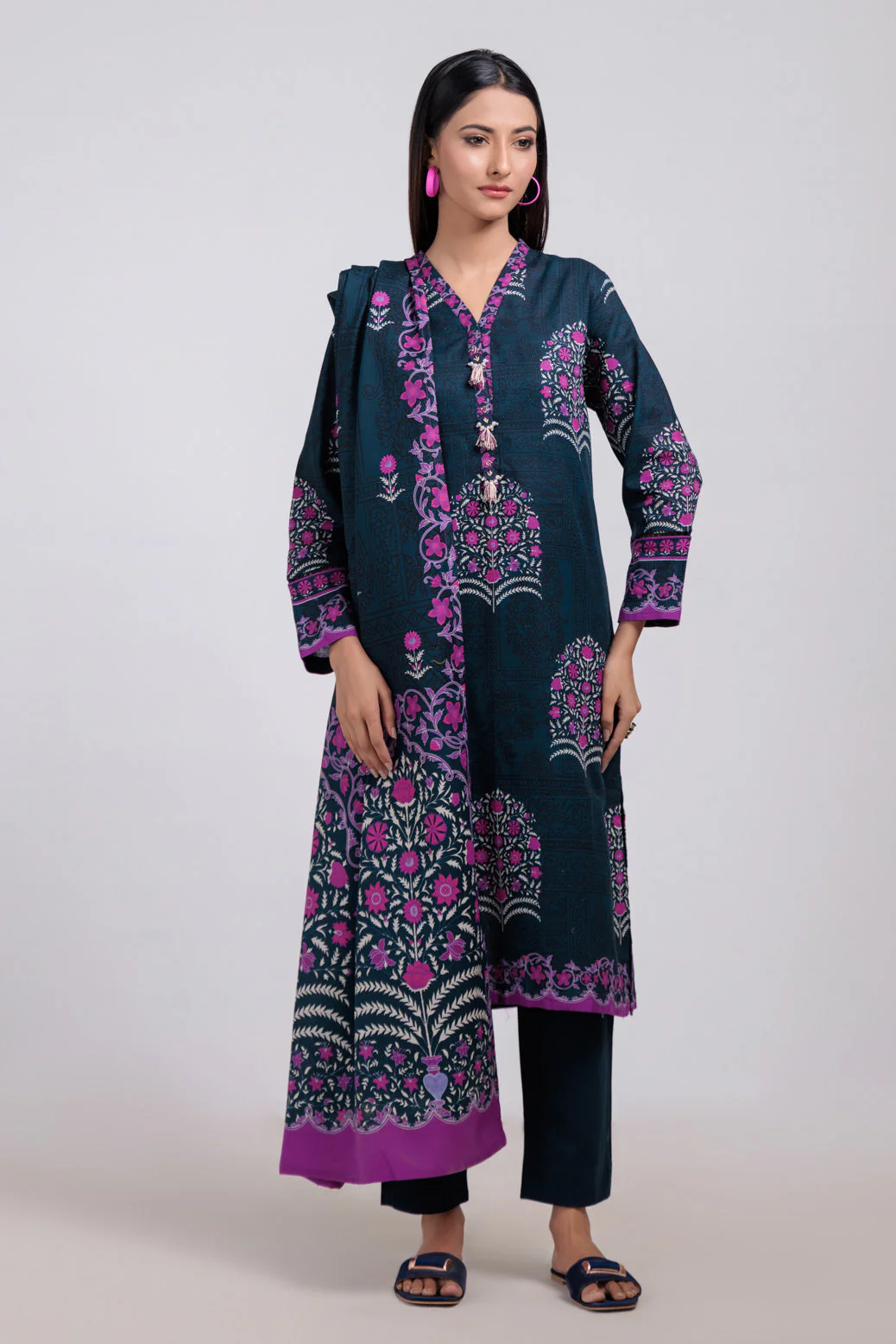 N-BLUE-KHADDAR-3 PIECE (WS2243P33) - Image 4