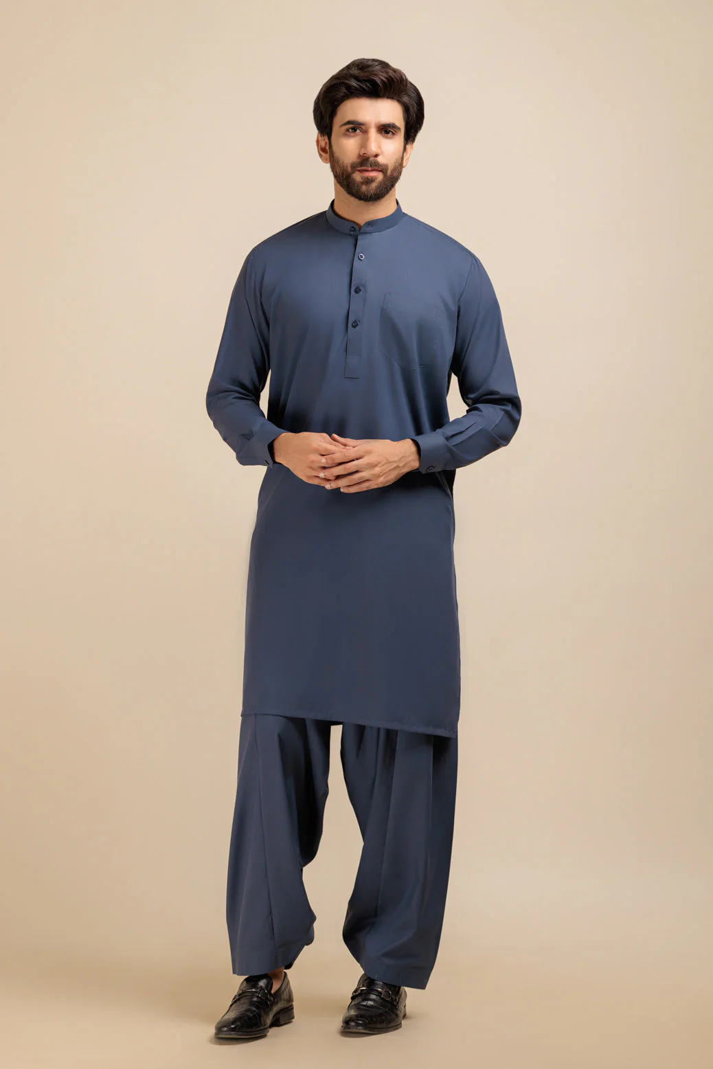 N-GREY-BLENDED-SHALWAR SUIT - (GSBR23-005)