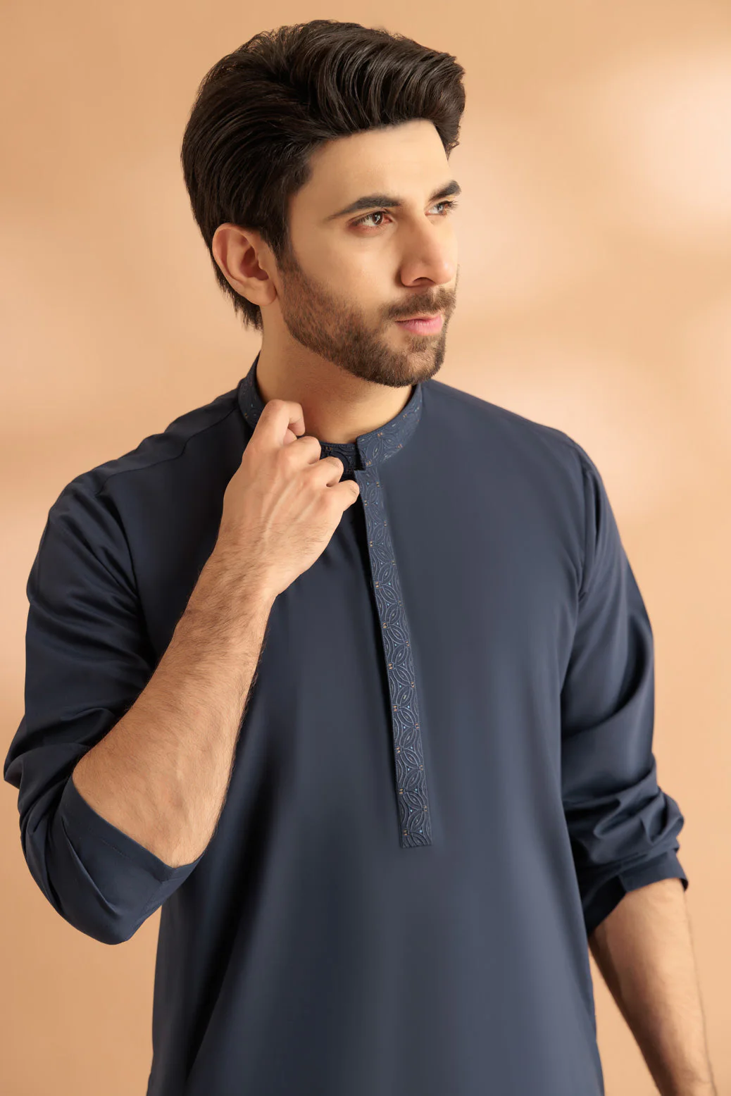 NAVY-BLENDED-KURTA SHALWAR - (KSRS24-009) - Image 2