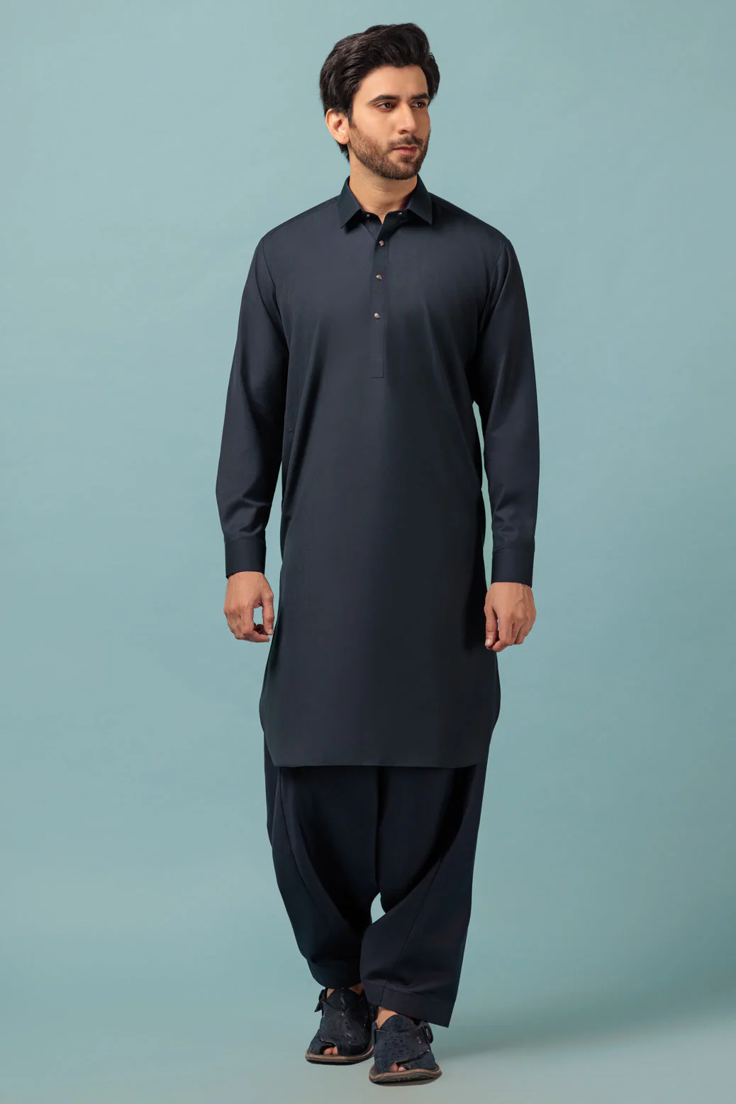 NAVY-BLENDED-SHALWAR SUIT - (GSSW23-026) - Image 2
