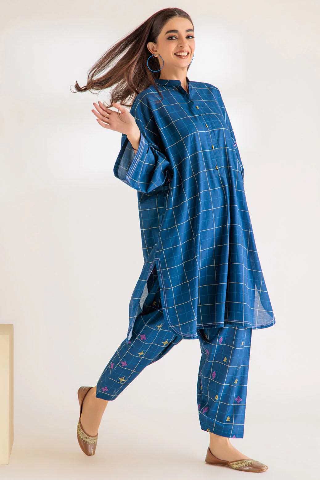 NAVY-CAMBRIC-2 PIECE (PWS3232P03)