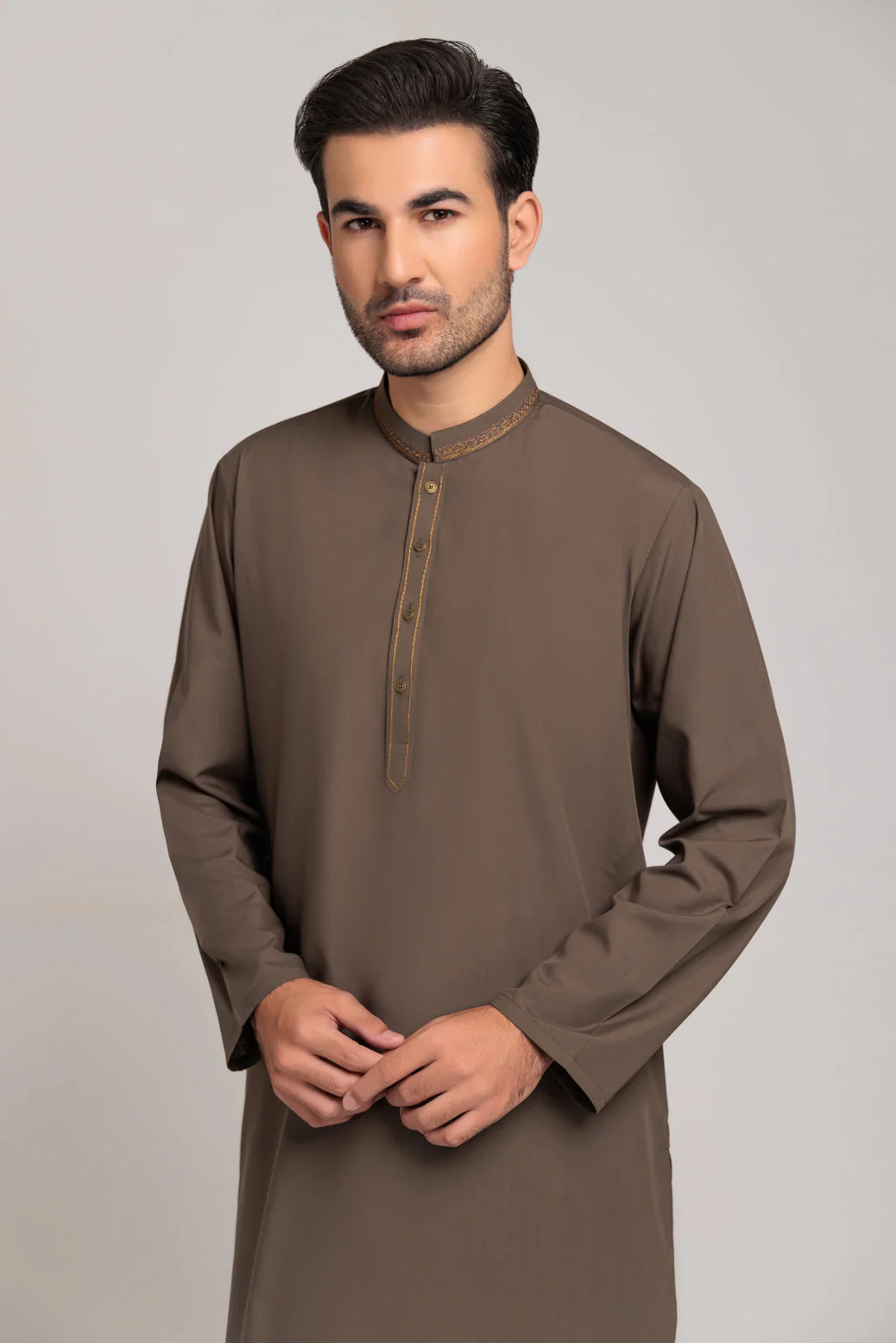O-GREEN-BLENDED-KURTA SHALWAR (KSRS23-031) - Image 2