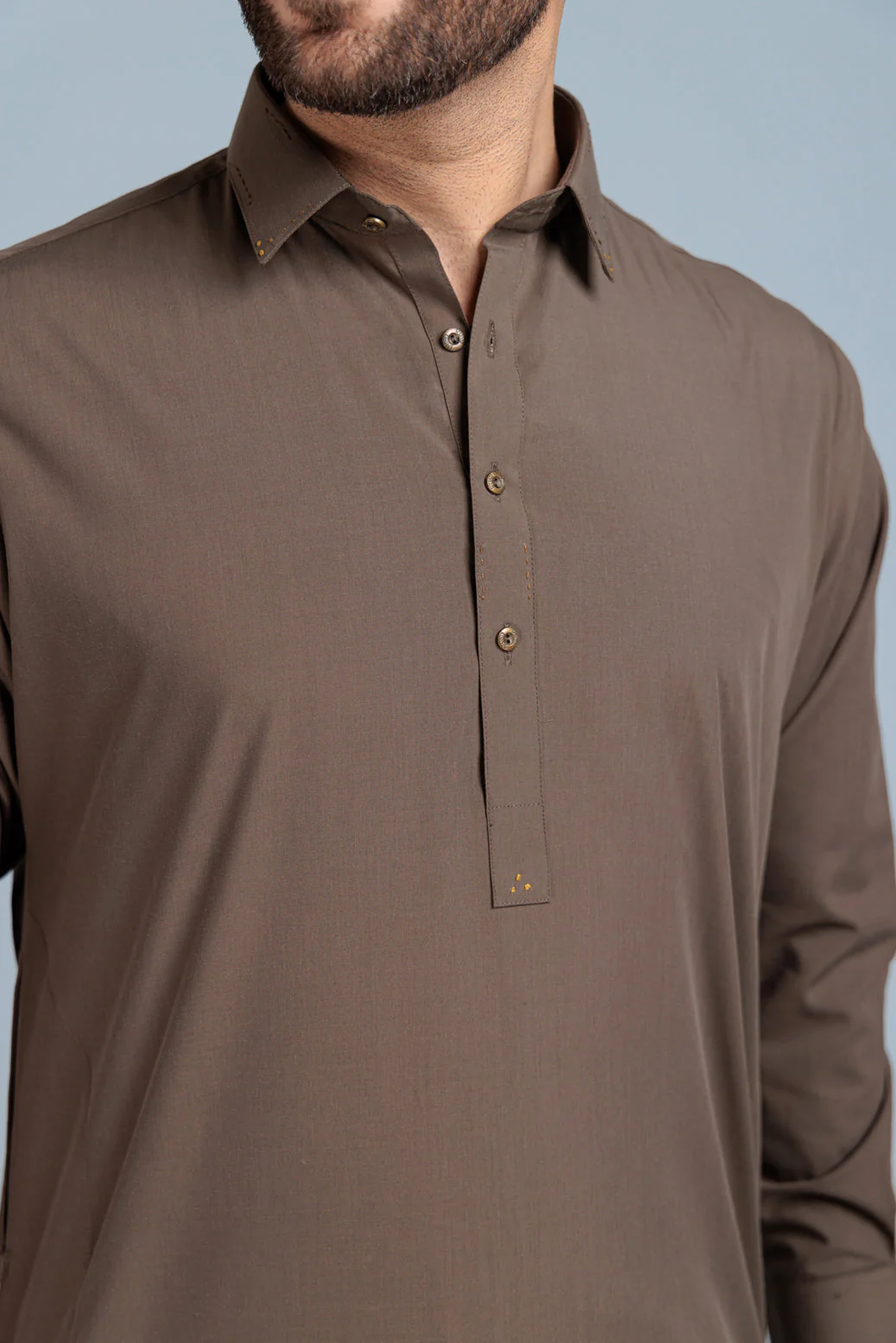 O-GREEN-BLENDED-KURTA SHALWAR (KSRS23-068) - Image 3