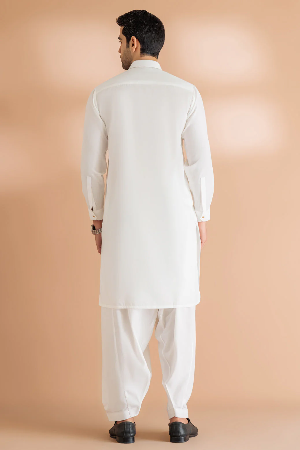 O-WHITE-BLENDED-KURTA SHALWAR - (KSRS24-006) - Image 5
