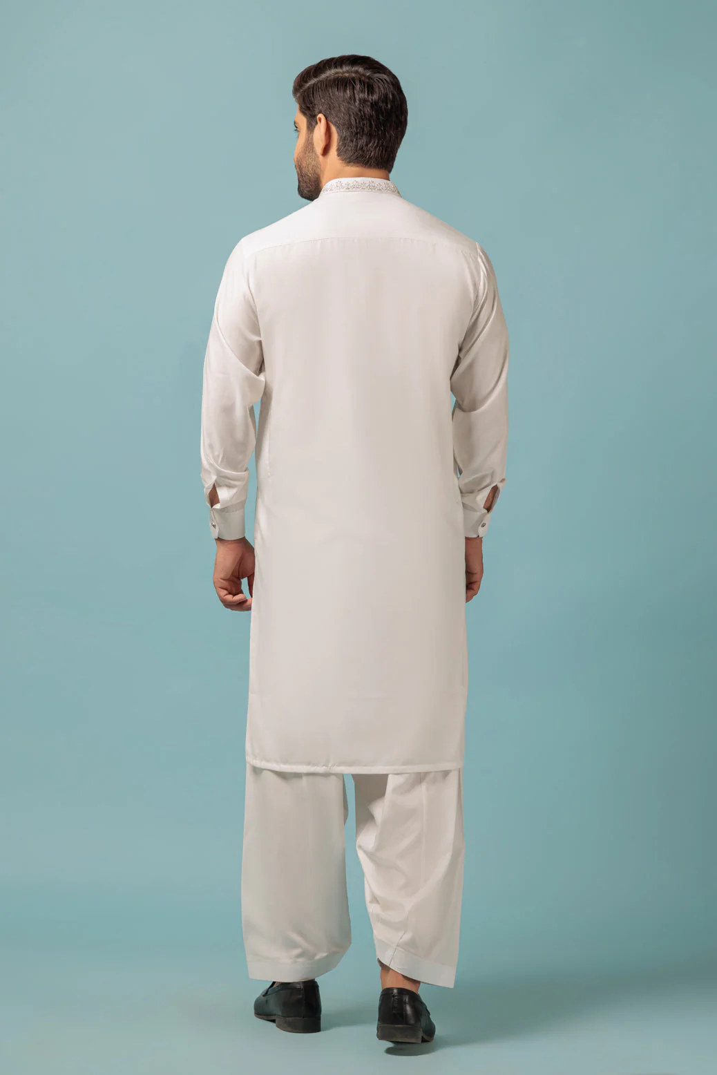 O-WHITE-BLENDED-KURTA SHALWAR - (KSRW23-035) - Image 5