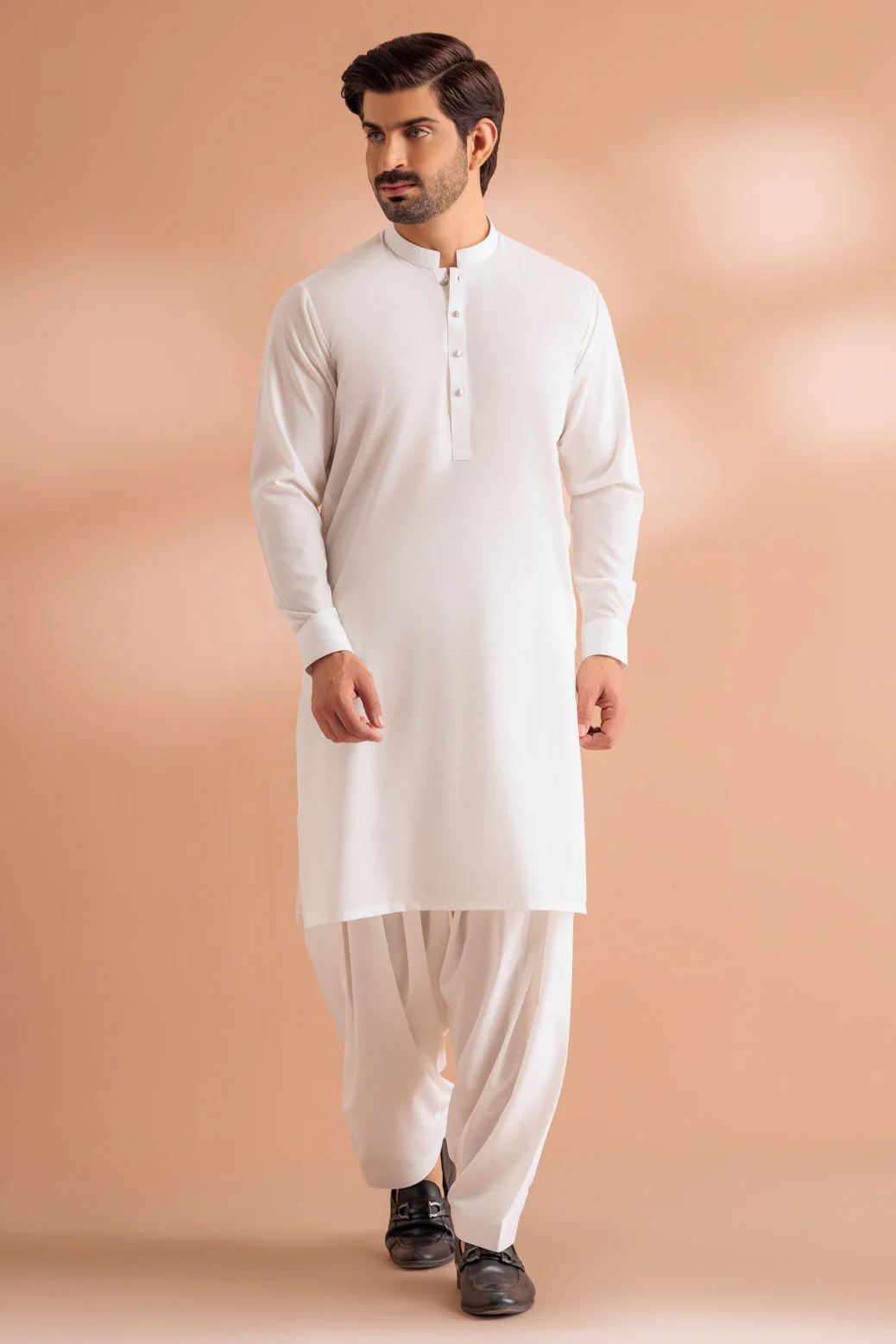 O-WHITE-BLENDED-SHALWAR SUIT - (GSBS24-004) - Image 3