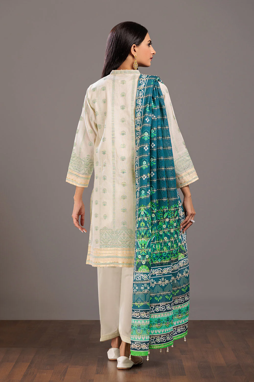 O-WHITE-JACQUARD-3 PIECE (BSRS233P15) - Image 3