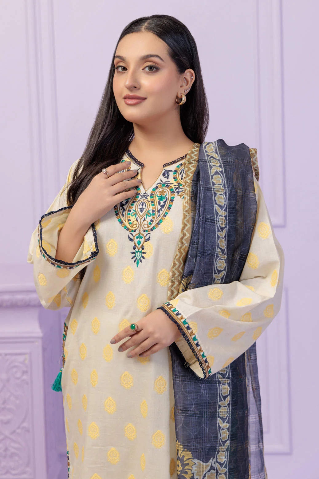 O-WHITE-JACQUARD-3 PIECE (SS6243P15) - Image 3
