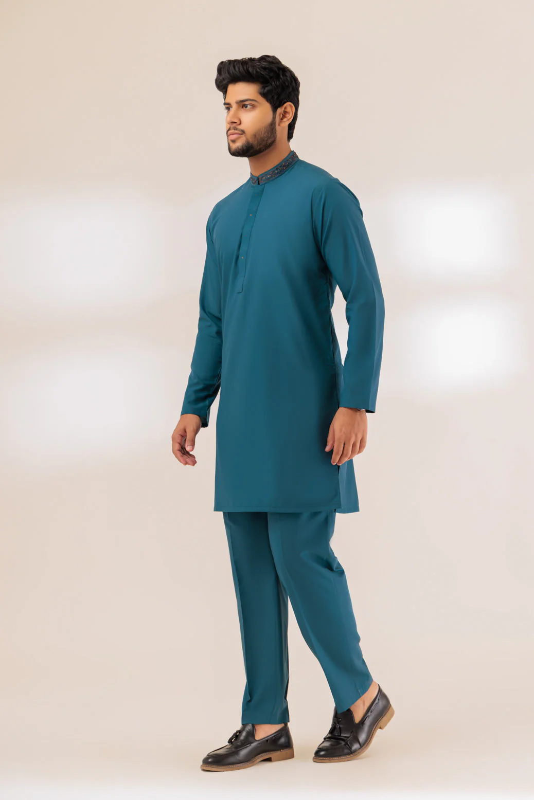 OCEAN-BLENDED-KURTA PAJAMA TROUSER - (KSS23-062) - Image 3