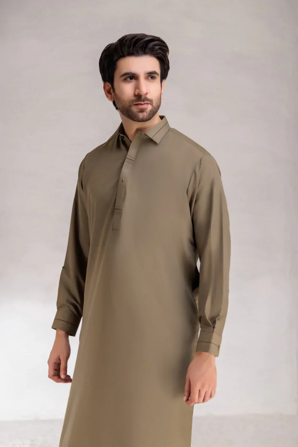 OLIVE-BLENDED-KURTA SHALWAR  (KSRS23-016) - Image 2