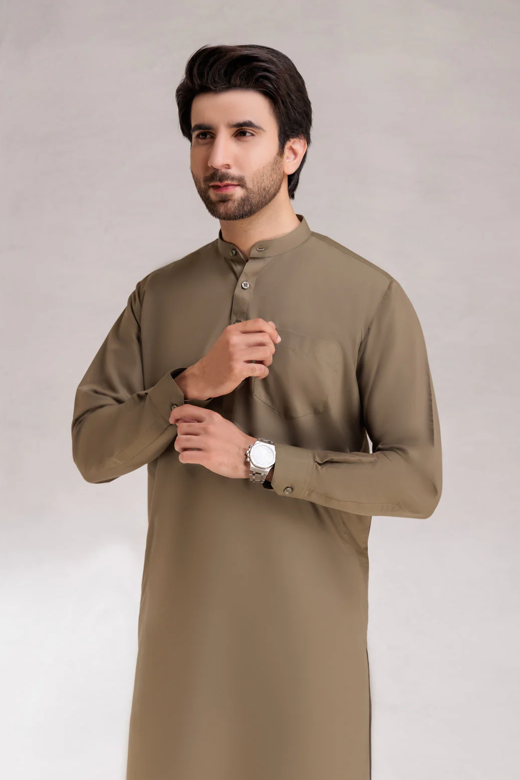 OLIVE-BLENDED-SHALWAR SUIT (GSBB22-009) - Image 2
