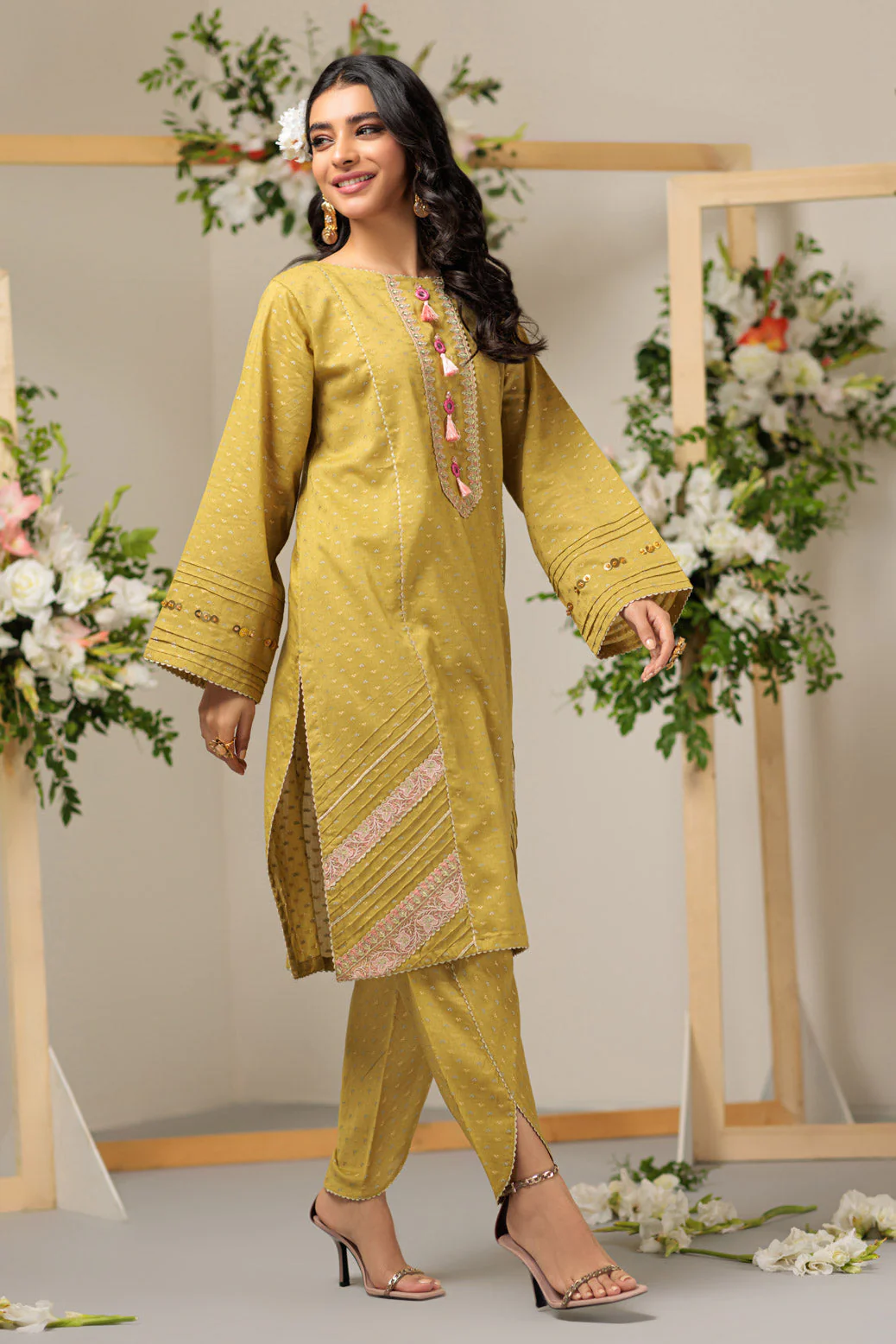 OLIVE-JACQUARD-2 PIECE (SAS232P45) - Image 3