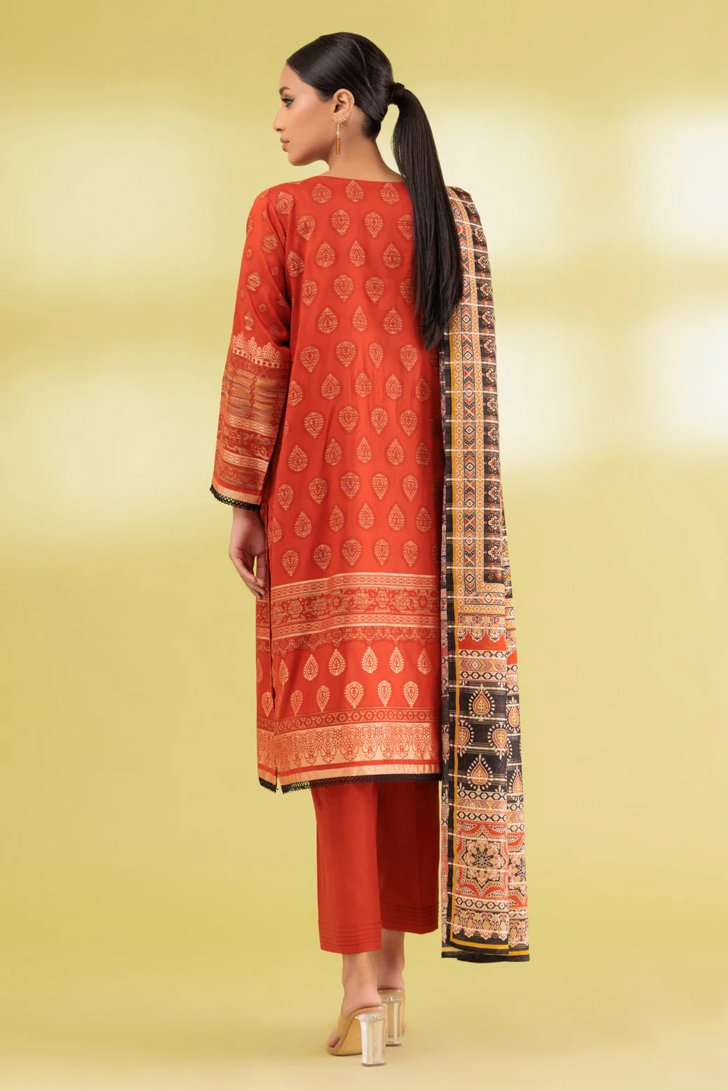 ORANGE-JACQAURD-3 PIECE (BSAS233P10) - Image 4