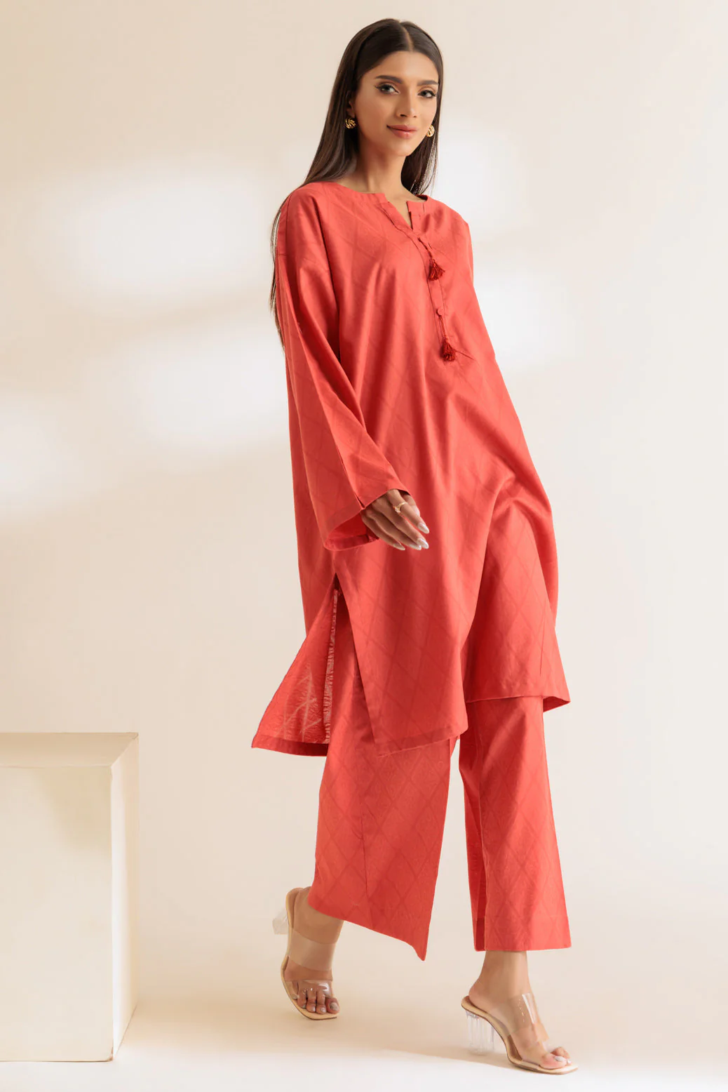 ORANGE-JACQUARD-2 PIECE (SS2242P19) - Image 4