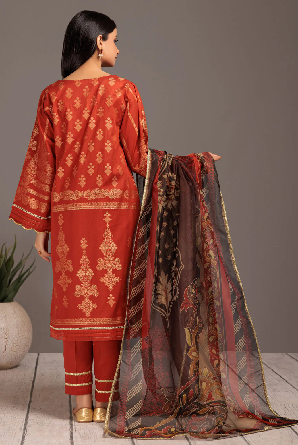 ORANGE-JACQUARD-3 PIECE (BU1H223P05) - Image 5