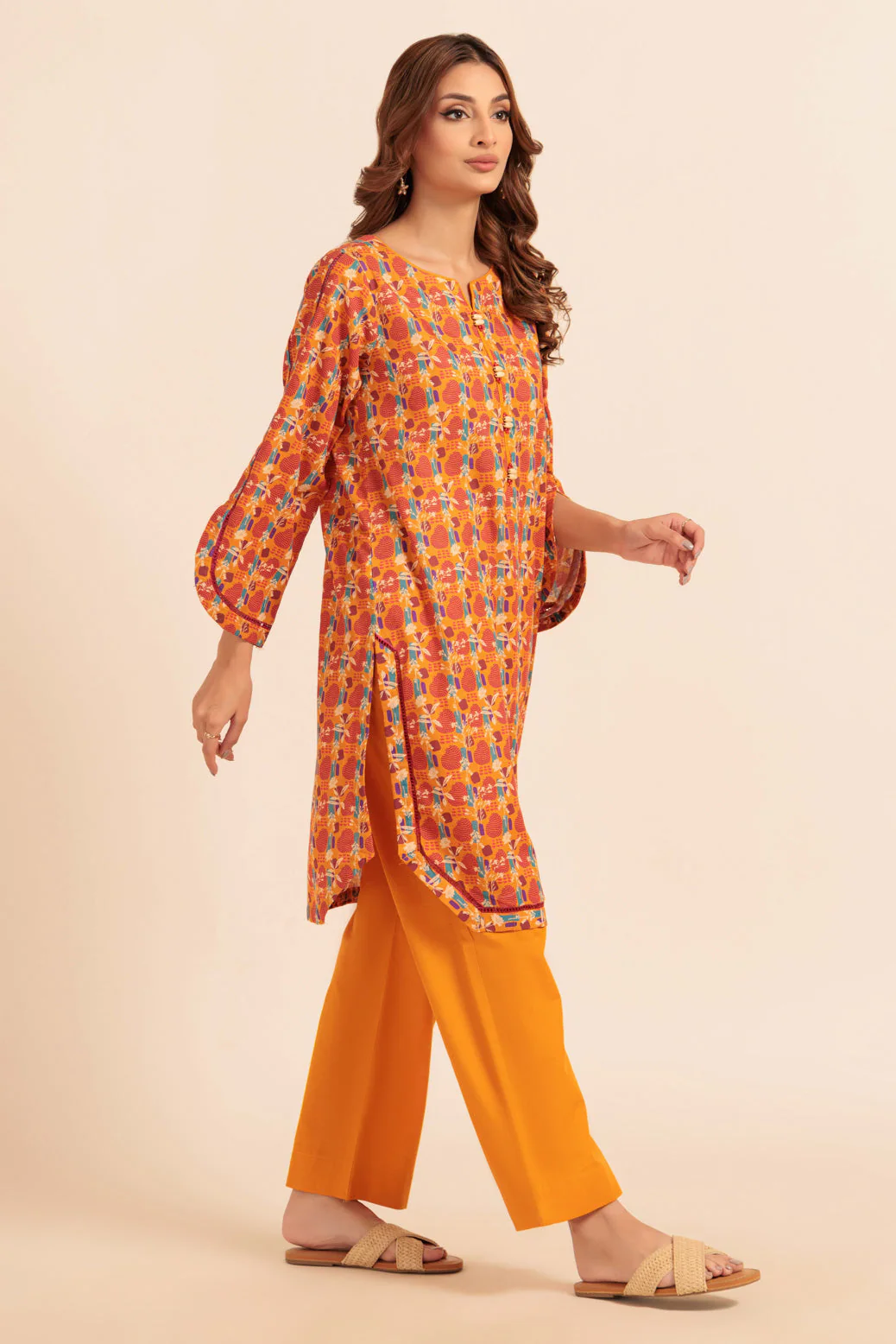 ORANGE-KHADDAR-2 PIECE (WS1242P03) - Image 3