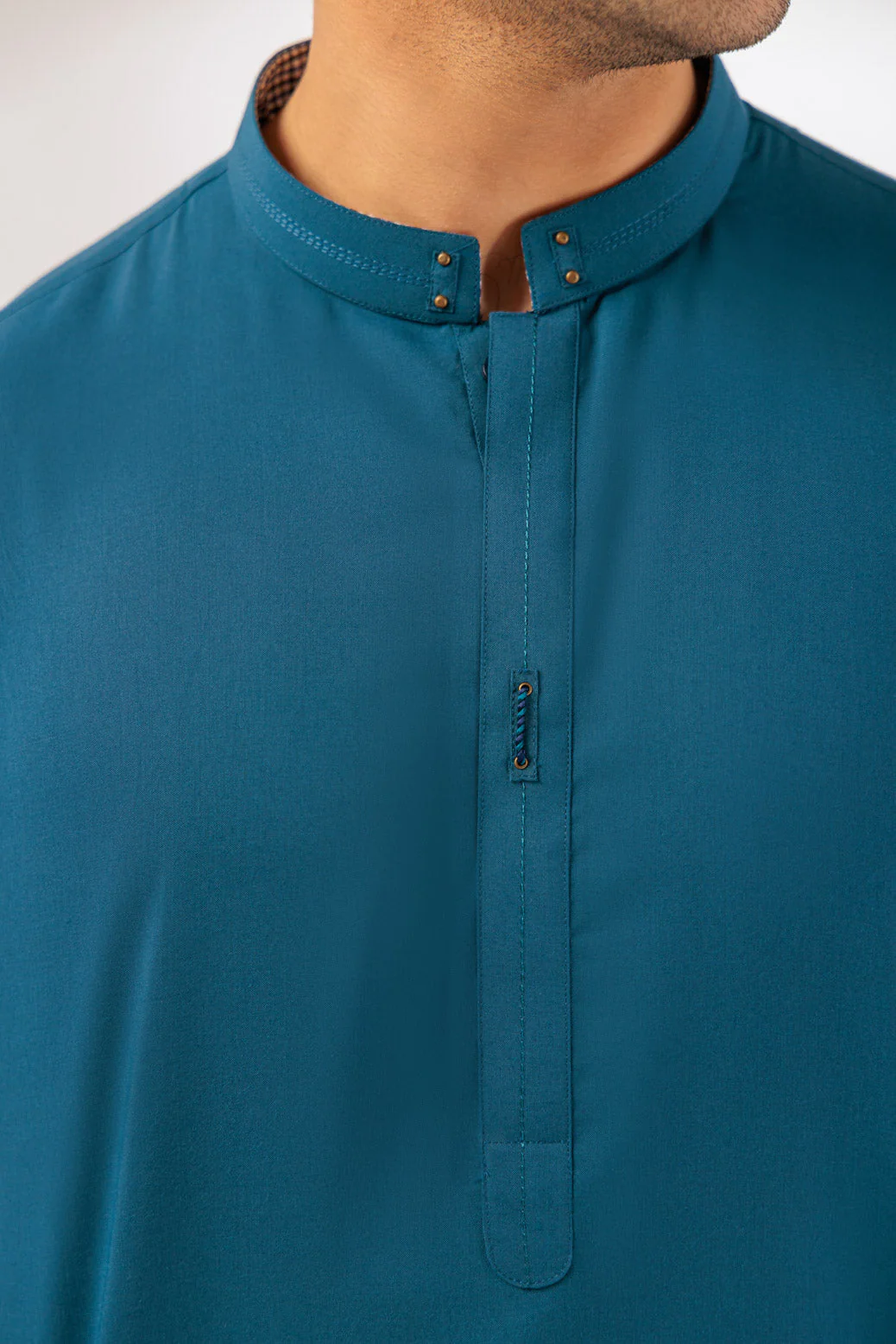 OX-BLUE-BLENDED-KURTA SHALWAR - (KSRR24-001) - Image 2