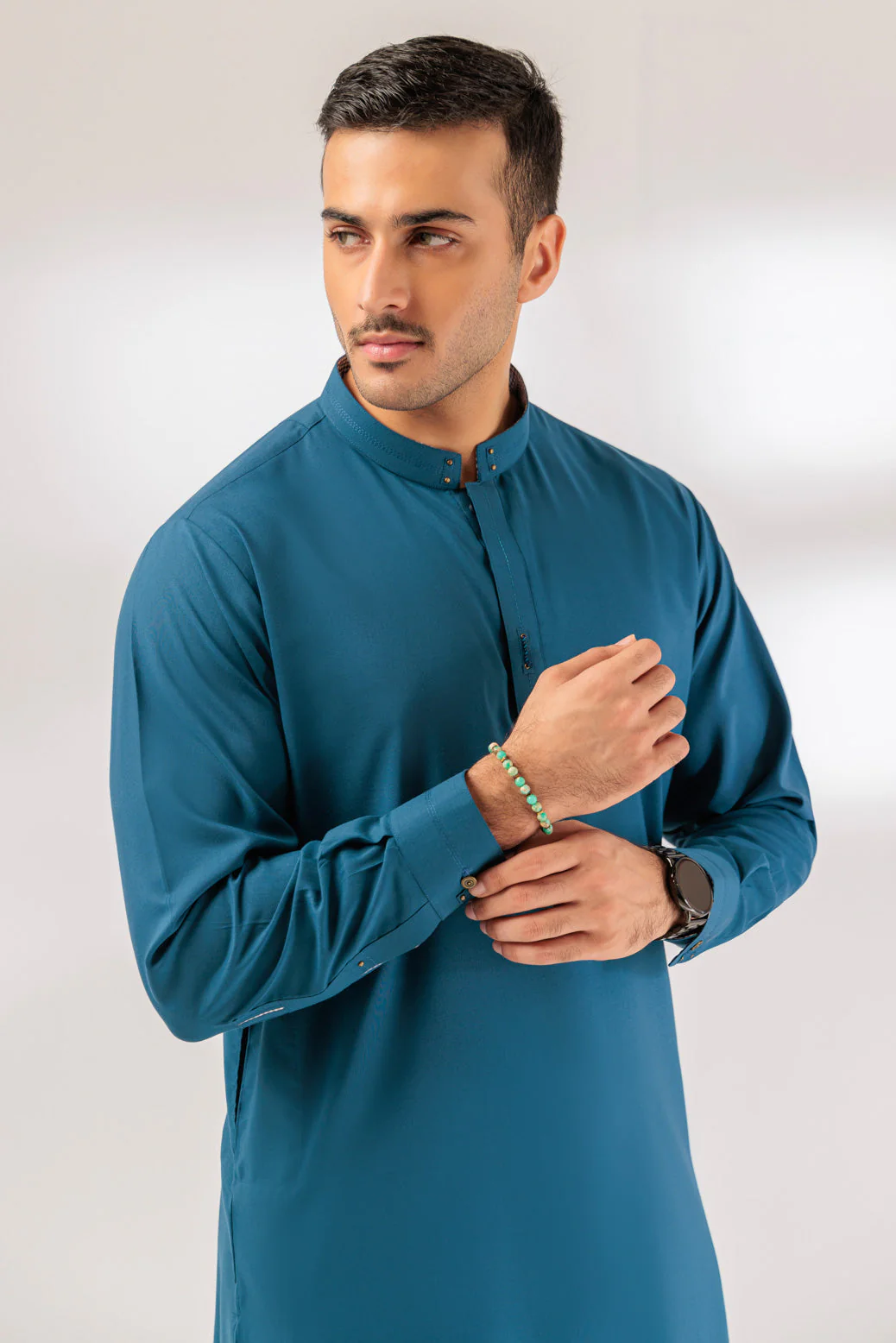 OX-BLUE-BLENDED-KURTA SHALWAR - (KSRR24-001) - Image 3