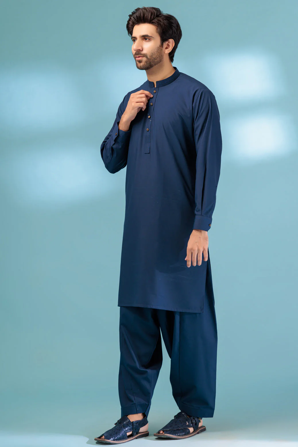 OXFORD-BLENDED-KURTA SHALWAR - (KSRB23-017) - Image 4