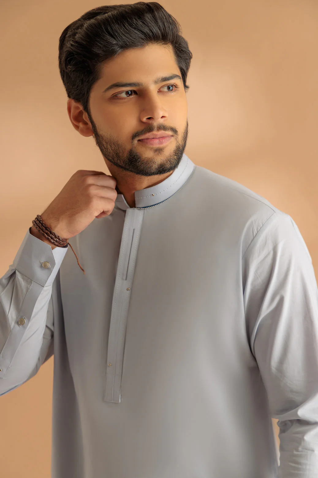 P-BLUE-COTTON-KURTA PAJAMA TROUSER - (KSS24-017) - Image 3