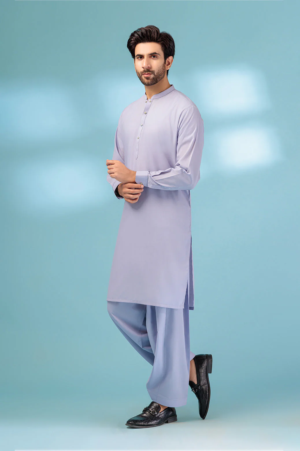 P-GREY-BLENDED-KURTA SHALWAR - (KSRB23-011) - Image 2