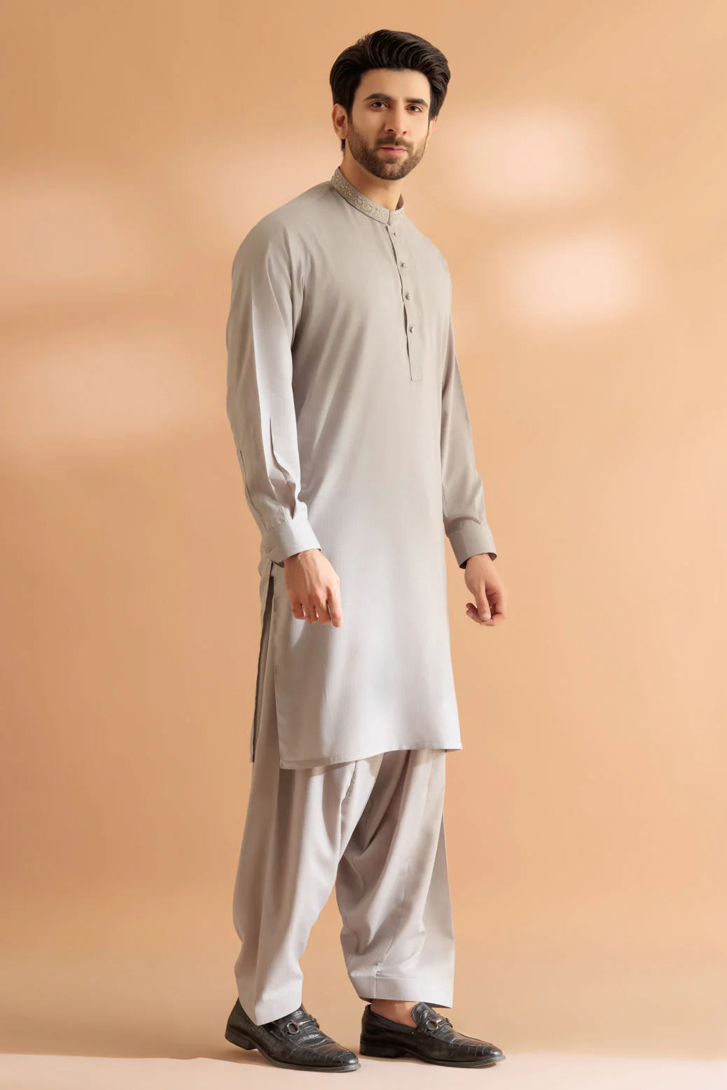 P-GREY-BLENDED-KURTA SHALWAR - (KSRS24-025) - Image 2