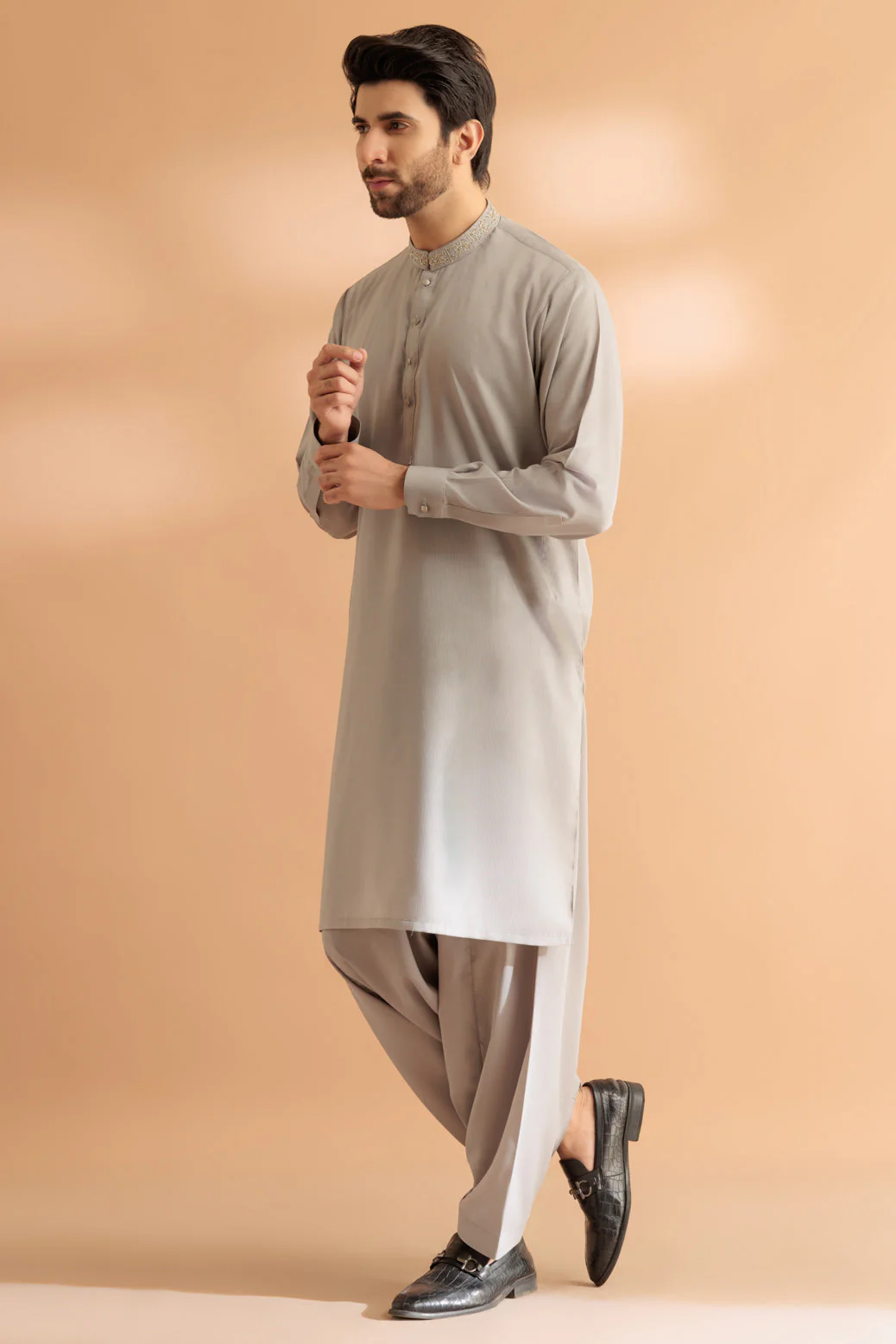 P-GREY-BLENDED-KURTA SHALWAR - (KSRS24-025) - Image 4