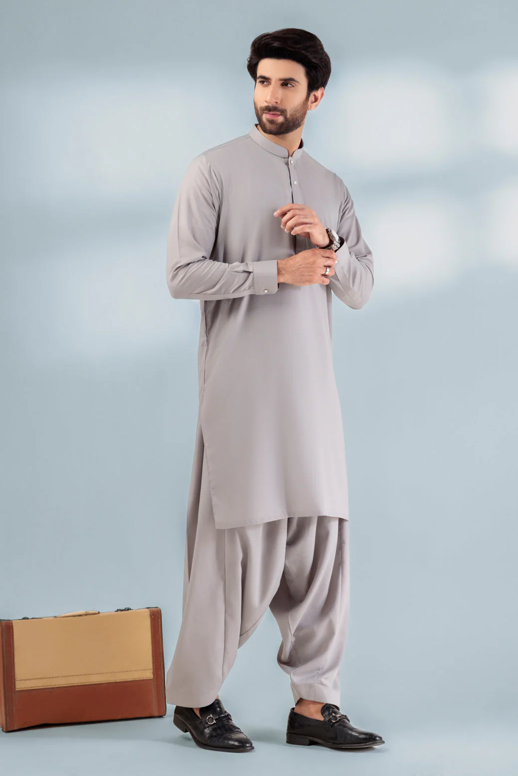 P-GREY-BLENDED-SHALWAR SUIT - (GSBS24-017) - Image 3