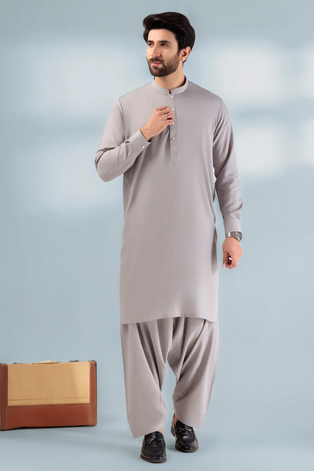 P-GREY-BLENDED-SHALWAR SUIT - (GSBS24-017) - Image 5