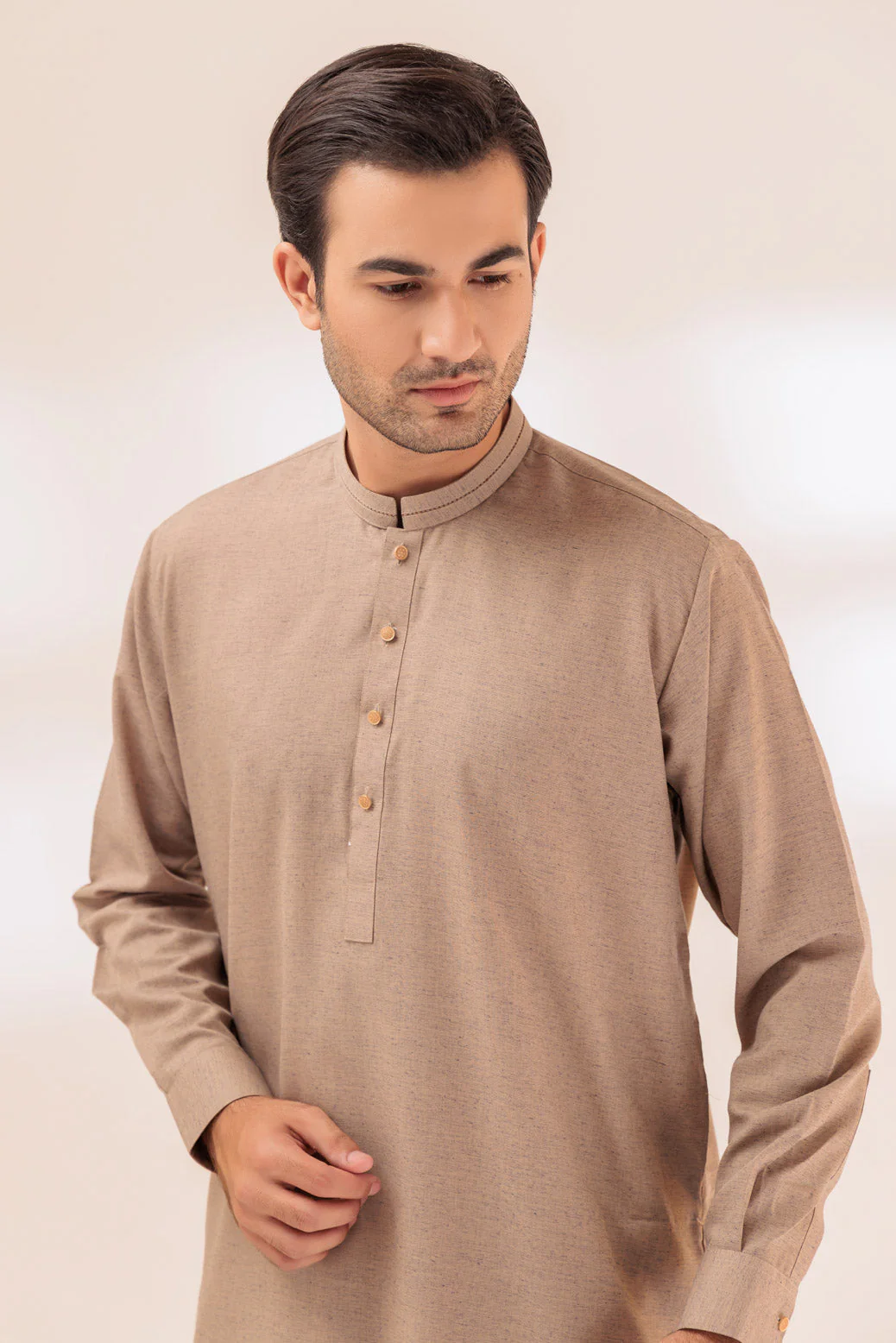 P-KHAKI-BLENDED-SHALWAR SUIT - (GSBW23-029) - Image 2