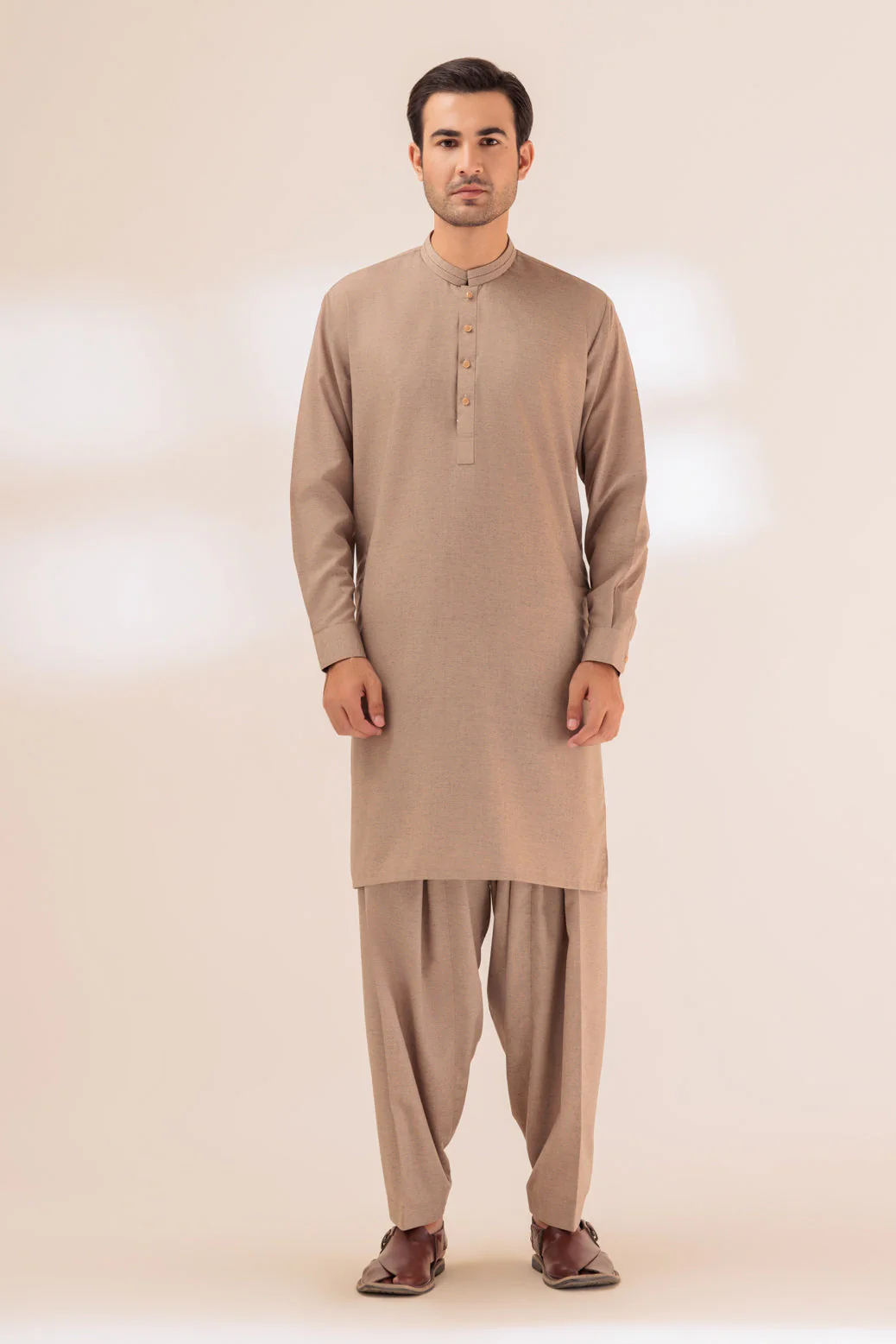P-KHAKI-BLENDED-SHALWAR SUIT - (GSBW23-029) - Image 3